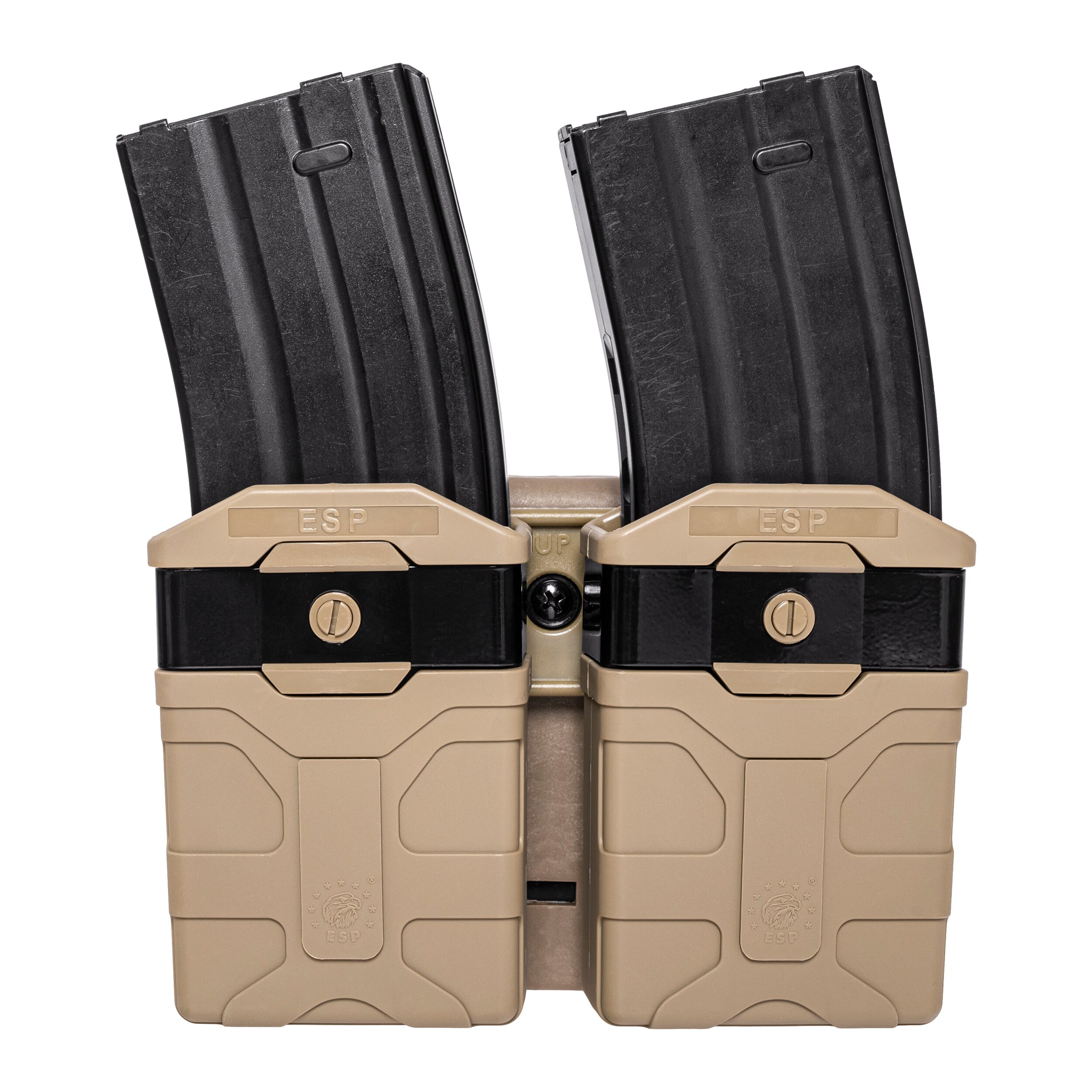 ESP Double swivel pouch with UBC-02 Clip magazine mount - Khaki