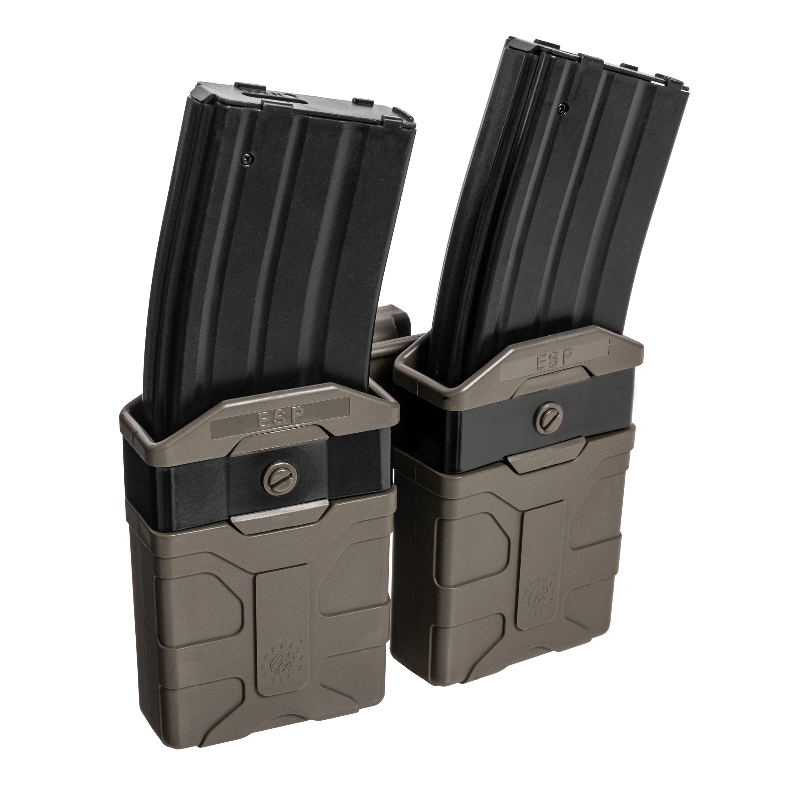 ESP Double pouch with UBC-03 Clip mount for 5.56 x 45 mm magazines - Olive Drab