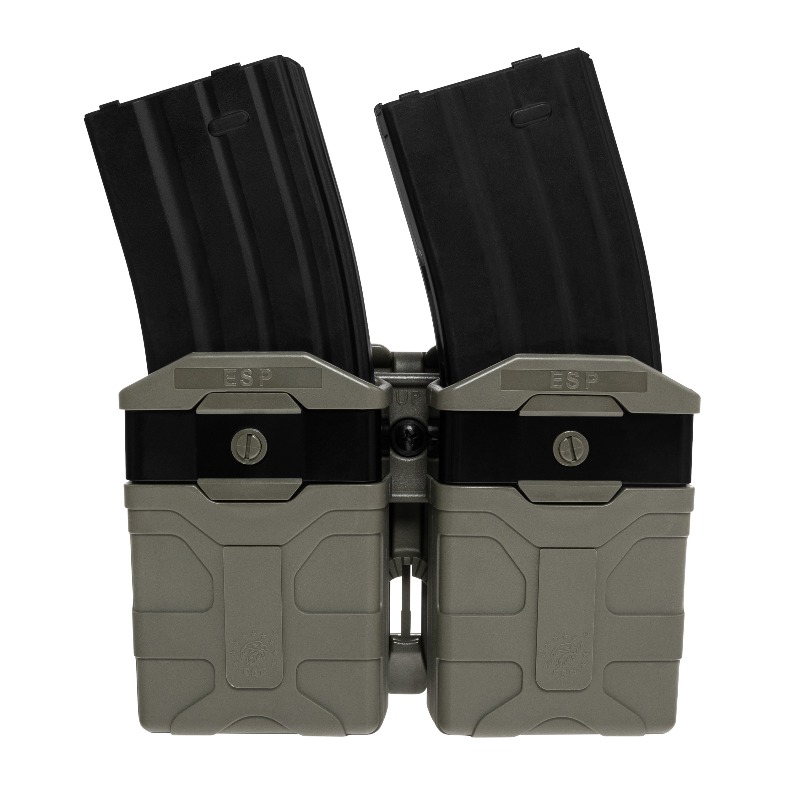 ESP Double Rotating Pouch with UBC-07 Clip Mount for Large Magazines - Olive Drab