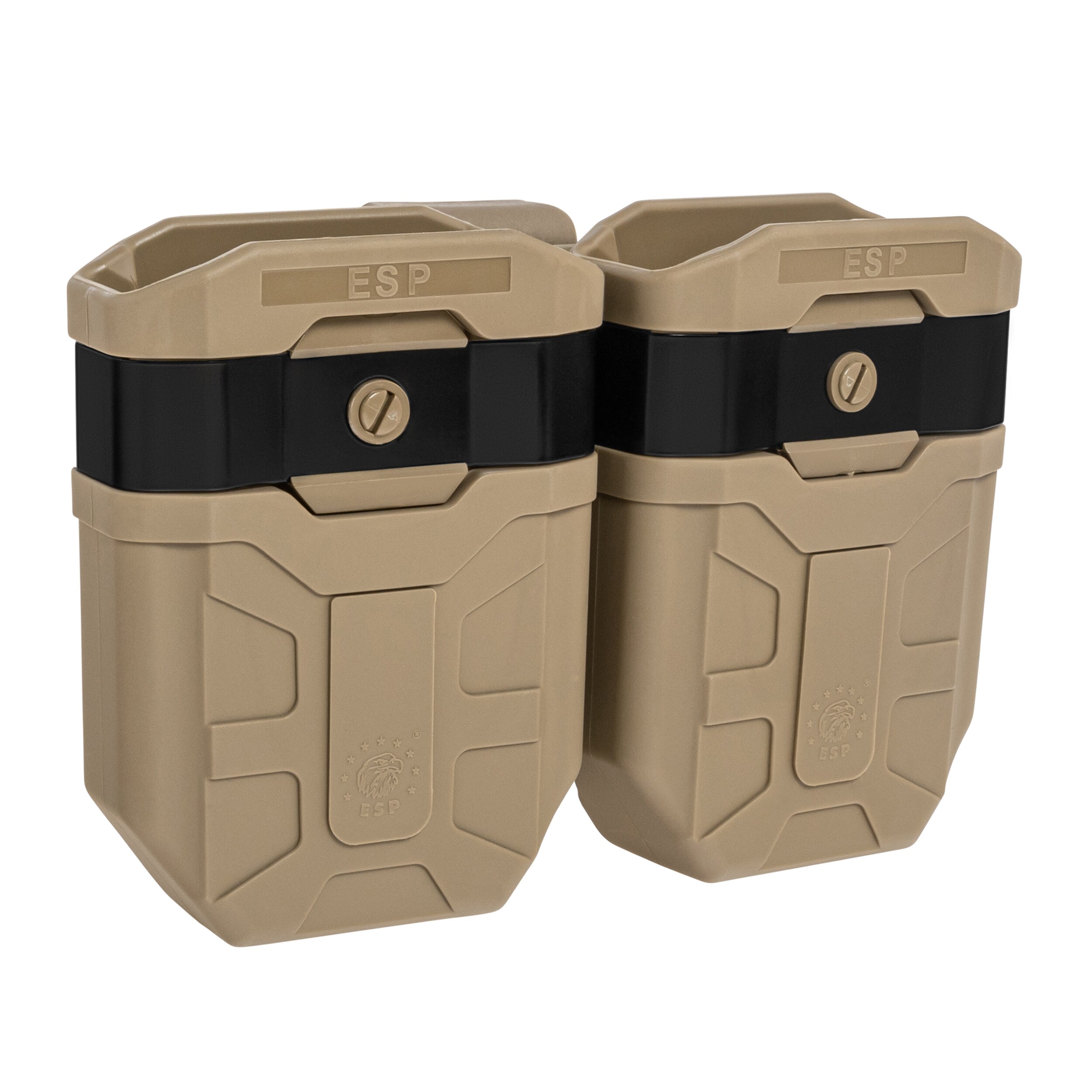 ESP Double swivel pouch with UBC-02 mount for 7.62 mm magazines - Khaki