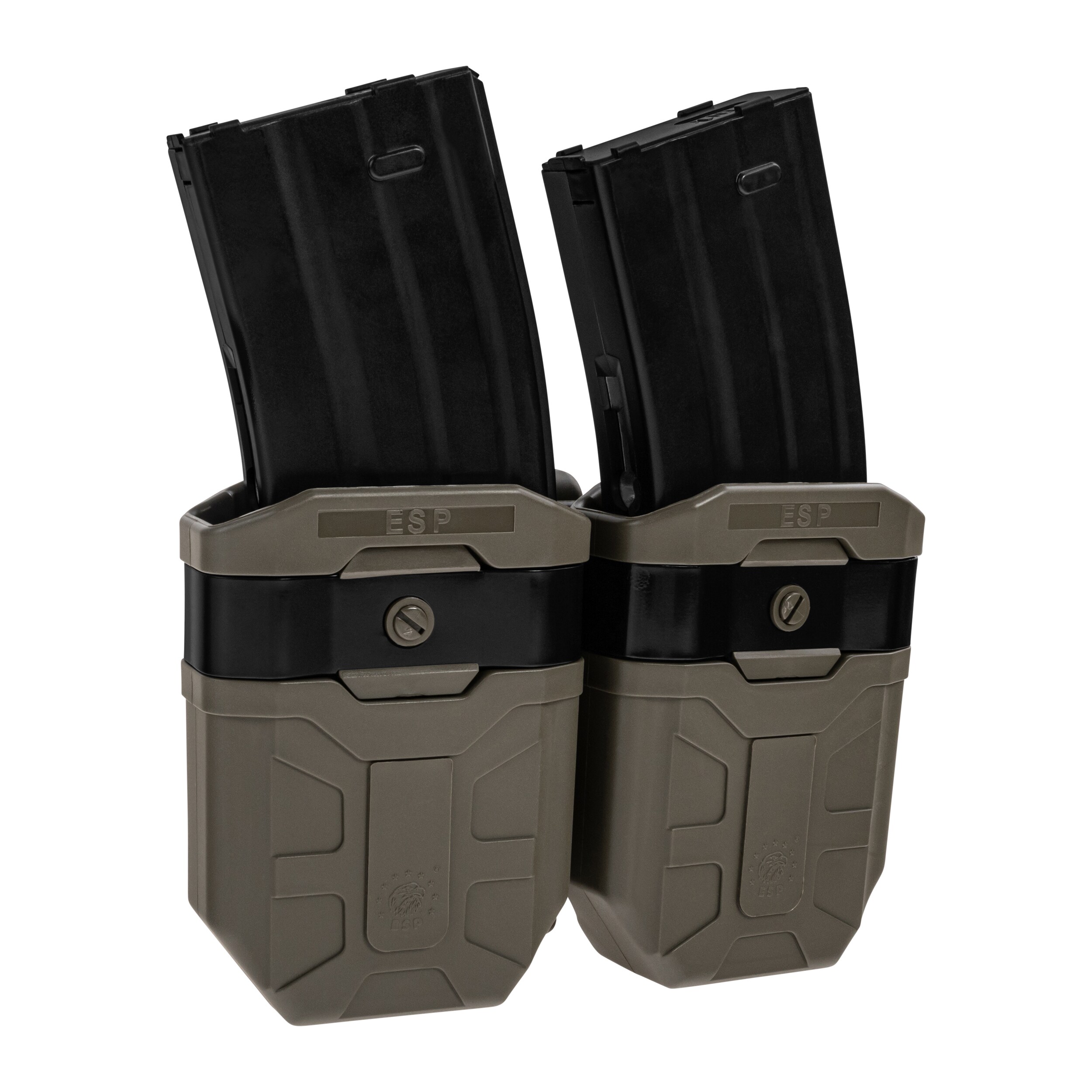 ESP Double swivel pouch with UBC-02 mount for 7.62 mm magazines - Olive Drab