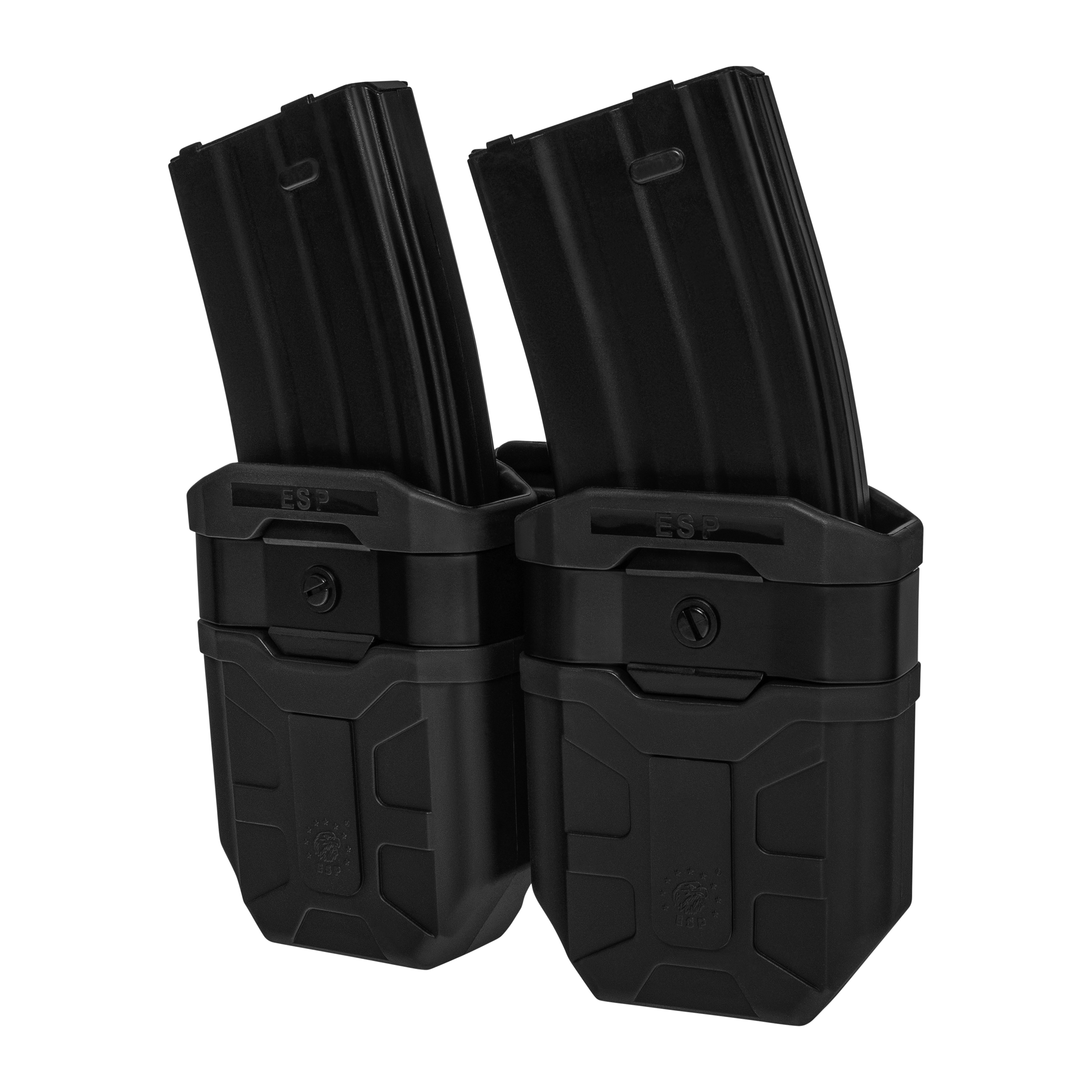 ESP Double swivel pouch with UBC-07 Clip mount for 7.62 mm magazines - Black
