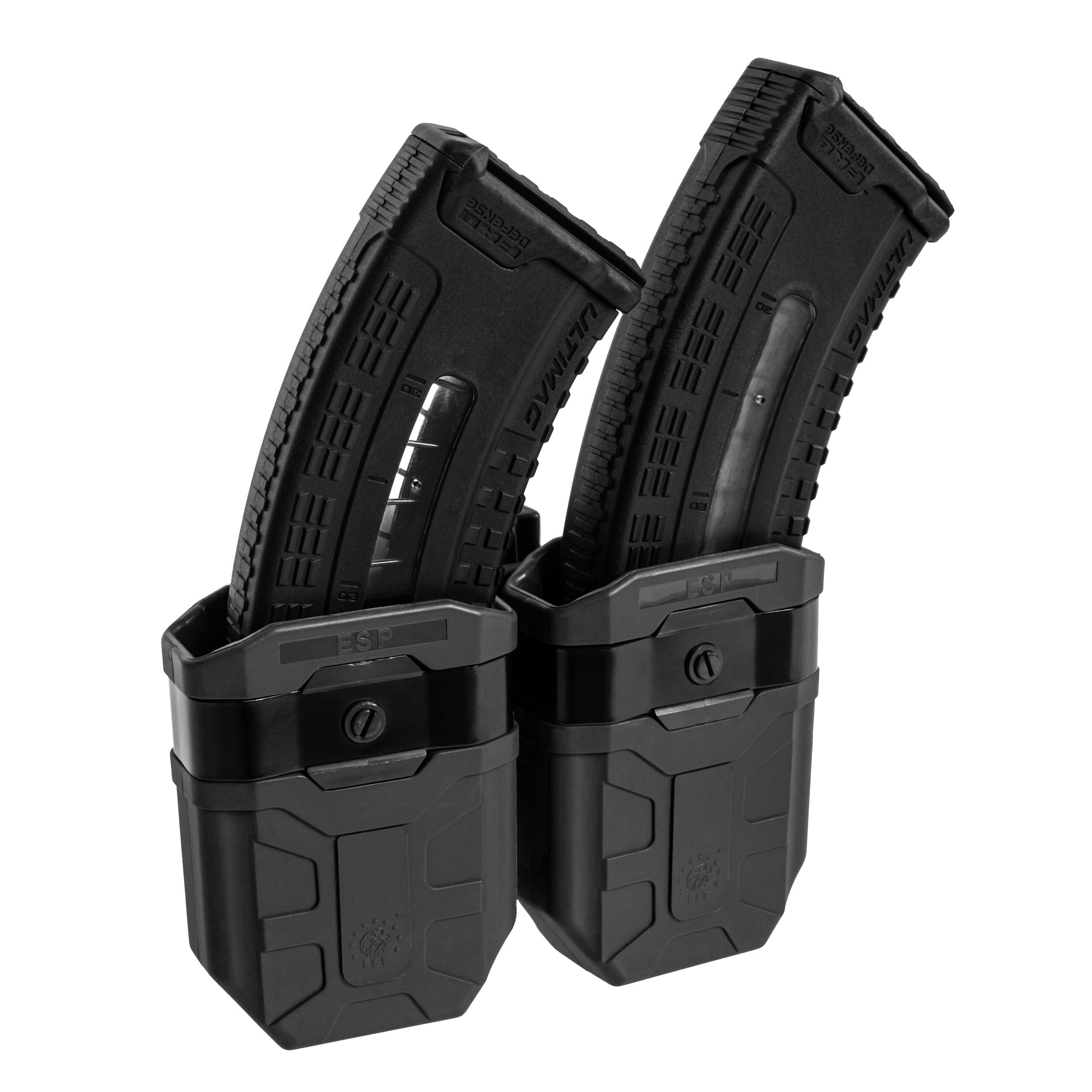 ESP Double swivel pouch with UBC-08 mount 7.62 mm magazines - Black