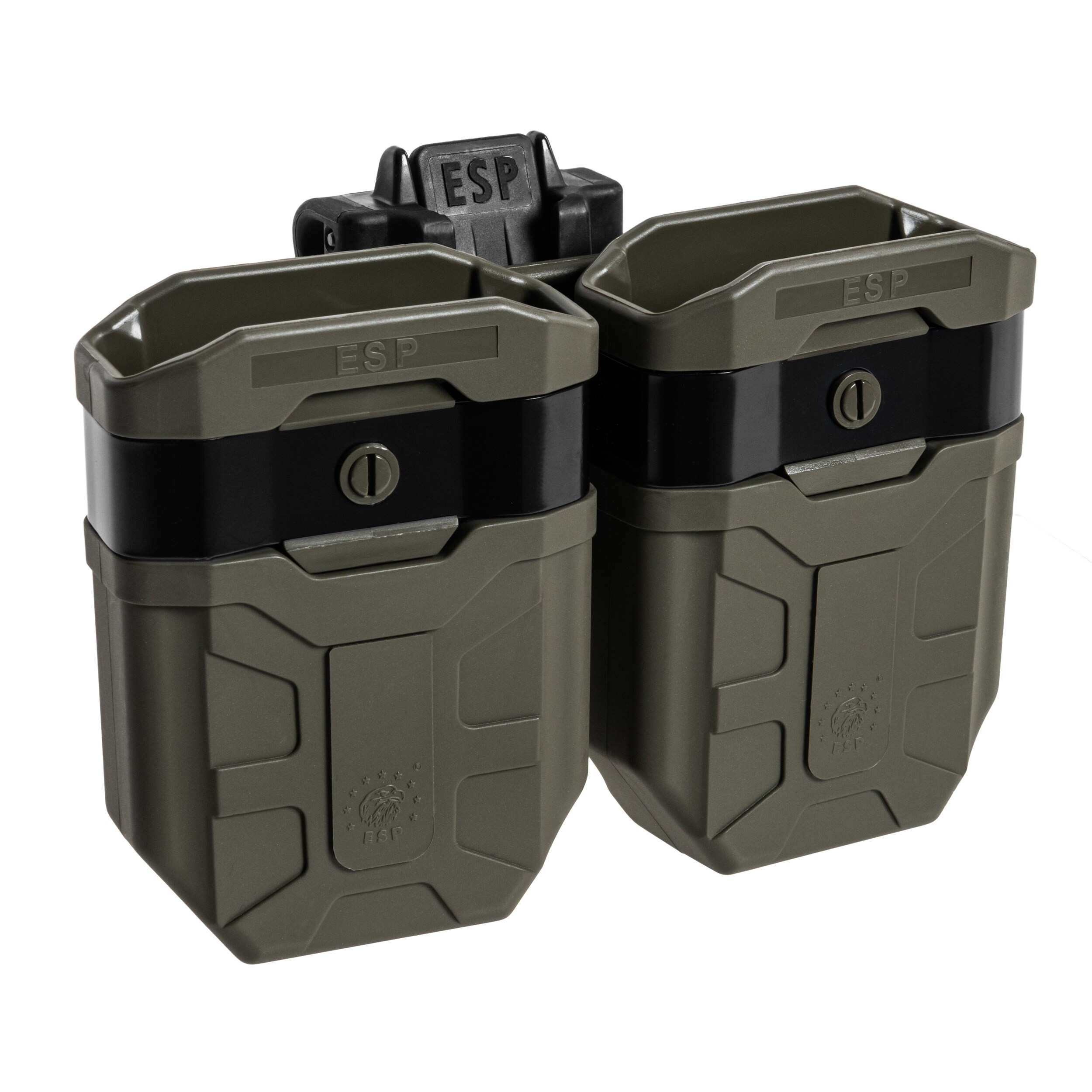 ESP Double swivel pouch with UBC-08 mount for 7.62 mm magazines - Olive Drab