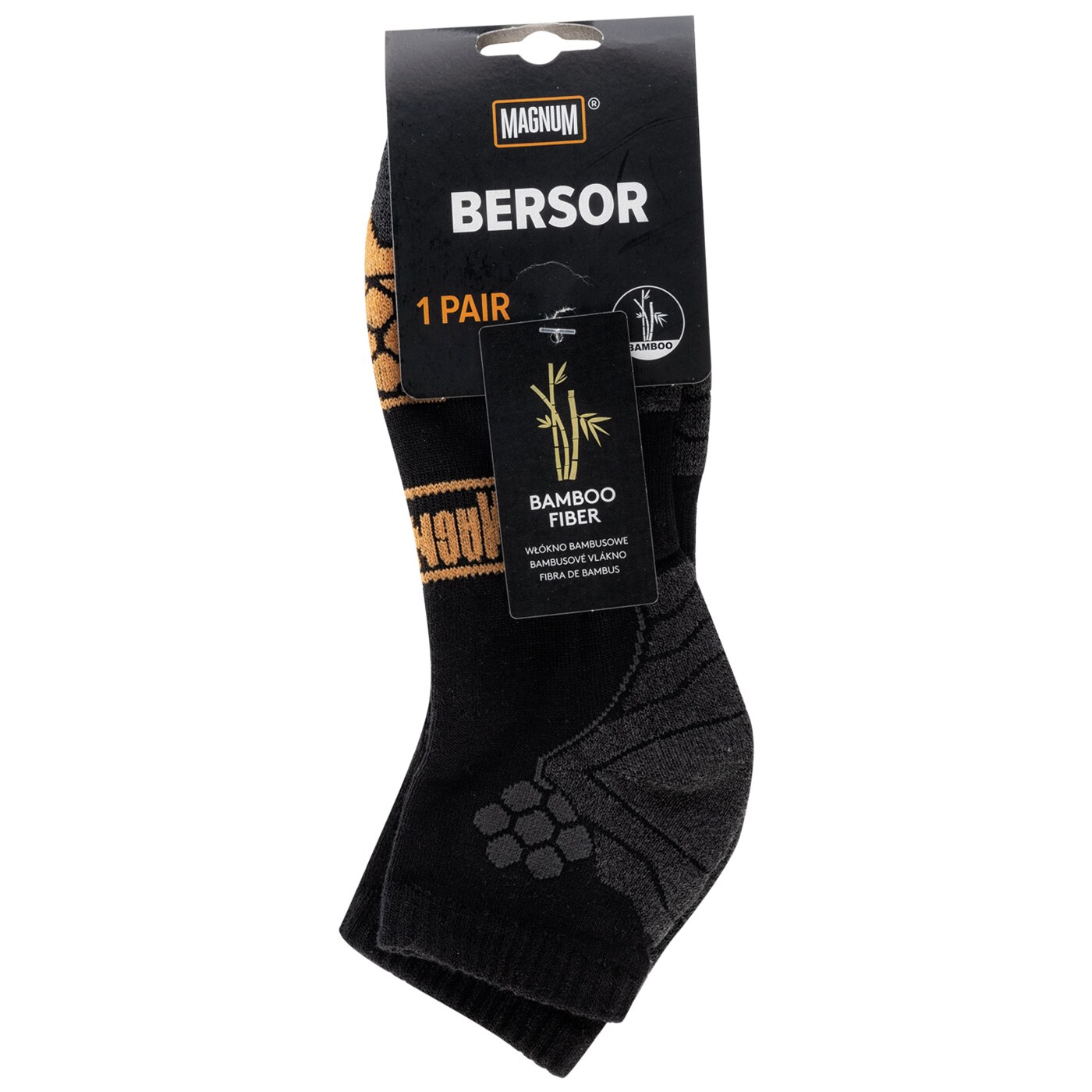Magnum Bersor Socks - Black/Grey/Honey Mustard