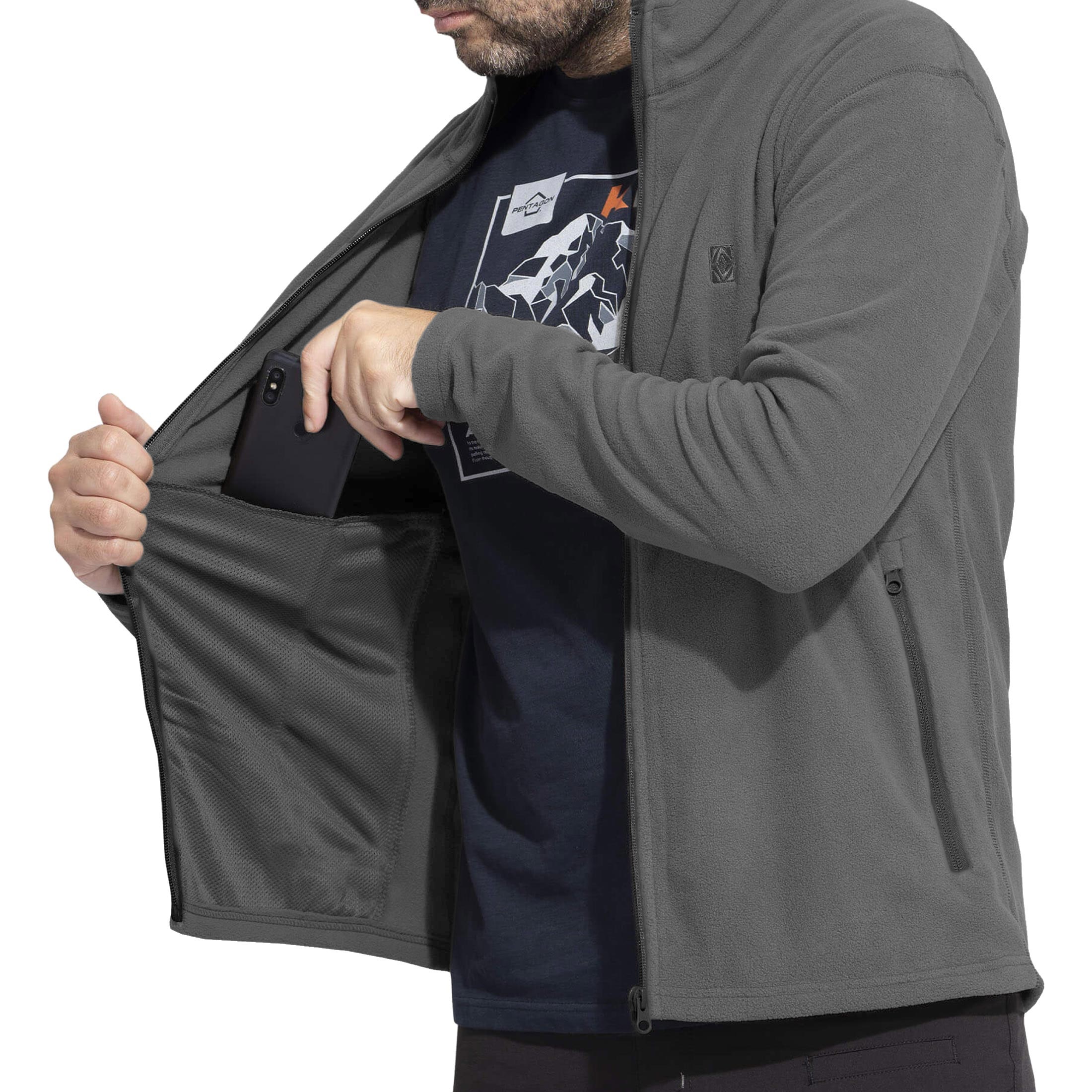 Pentagon Tac Maven Elk Fleece - Wolf Grey/Black