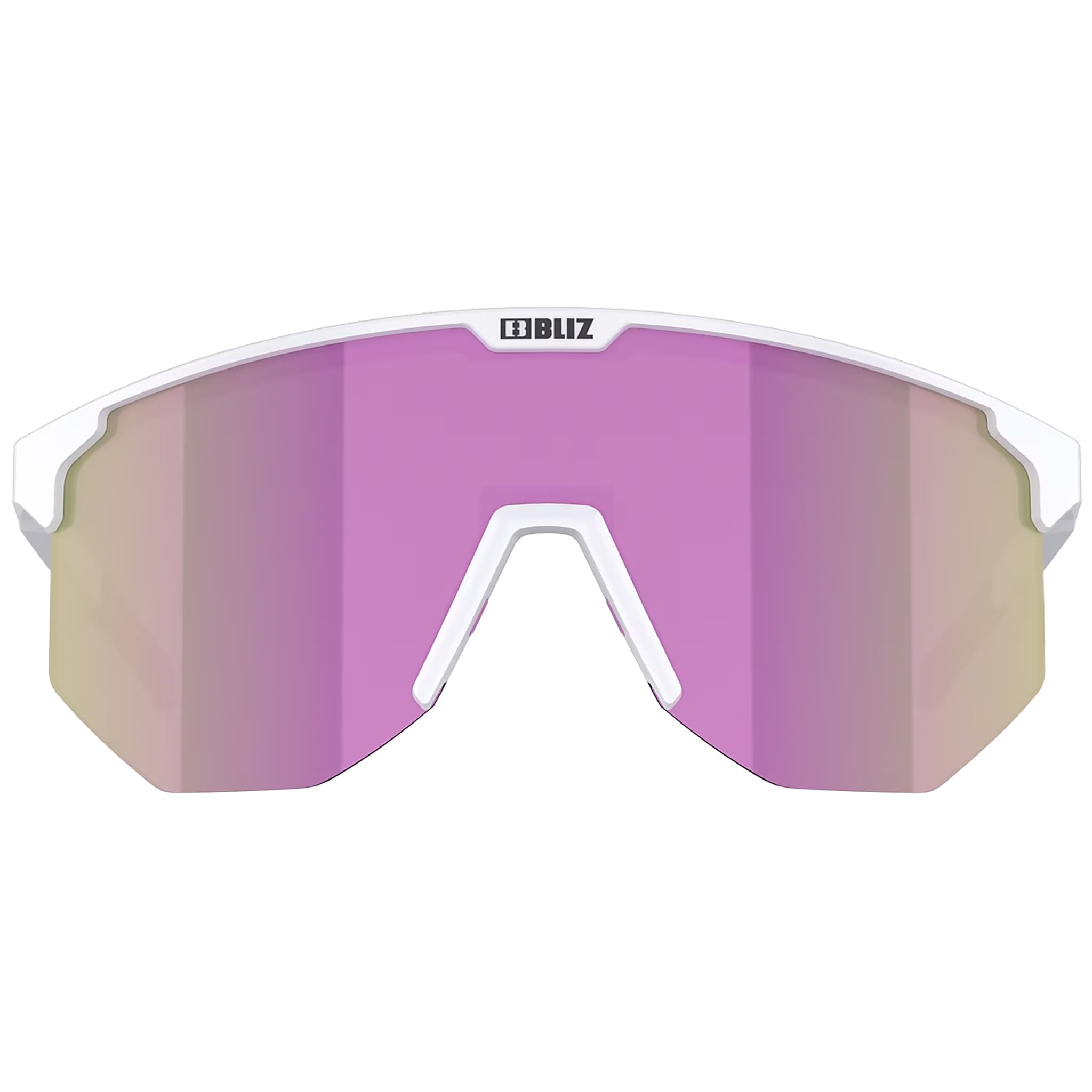 Bliz Hero Sunglasses - Matt White/Brown Pink