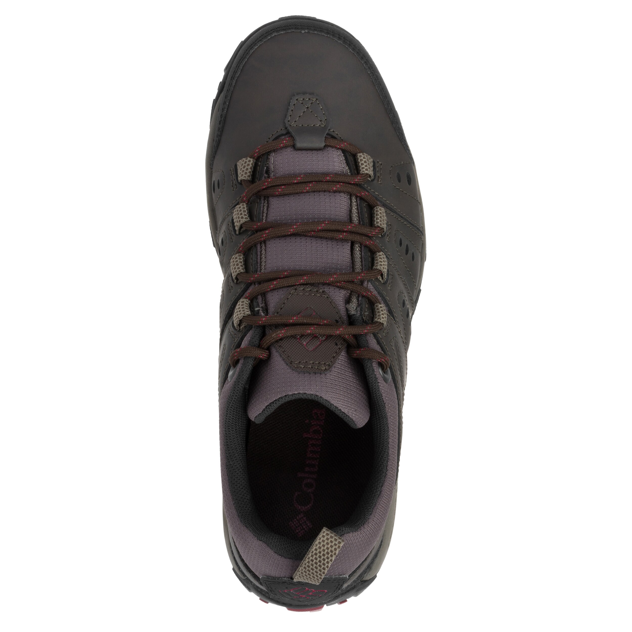 Columbia Woodburn II Low Waterproof Shoes - Cordovan/Garne Red
