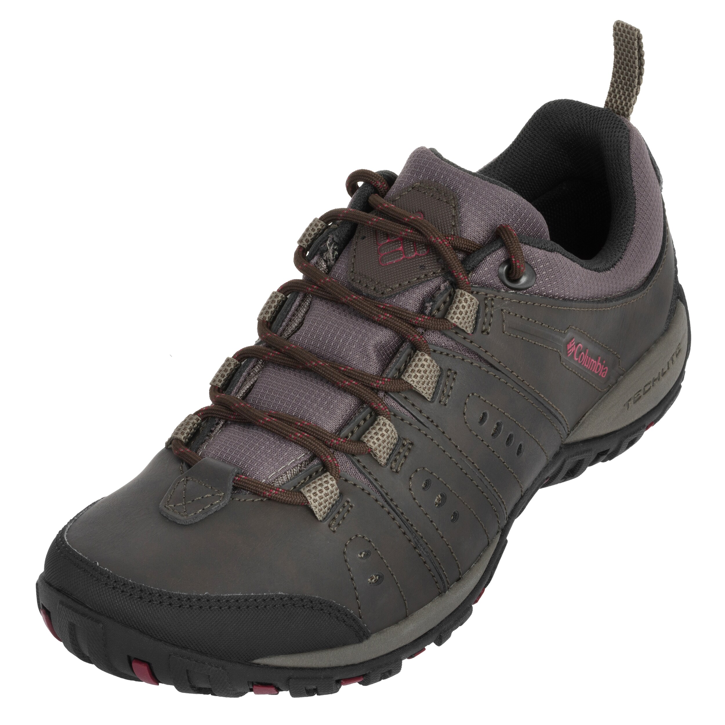 Columbia Woodburn II Low Waterproof Shoes - Cordovan/Garne Red