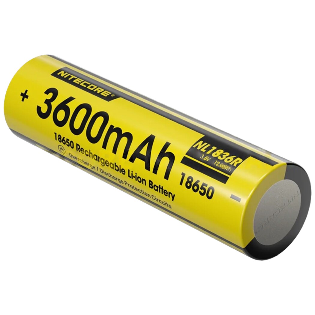 Nitecore NL1836R 18650 3.6 V Rechargeable Battery - 3600 mAh