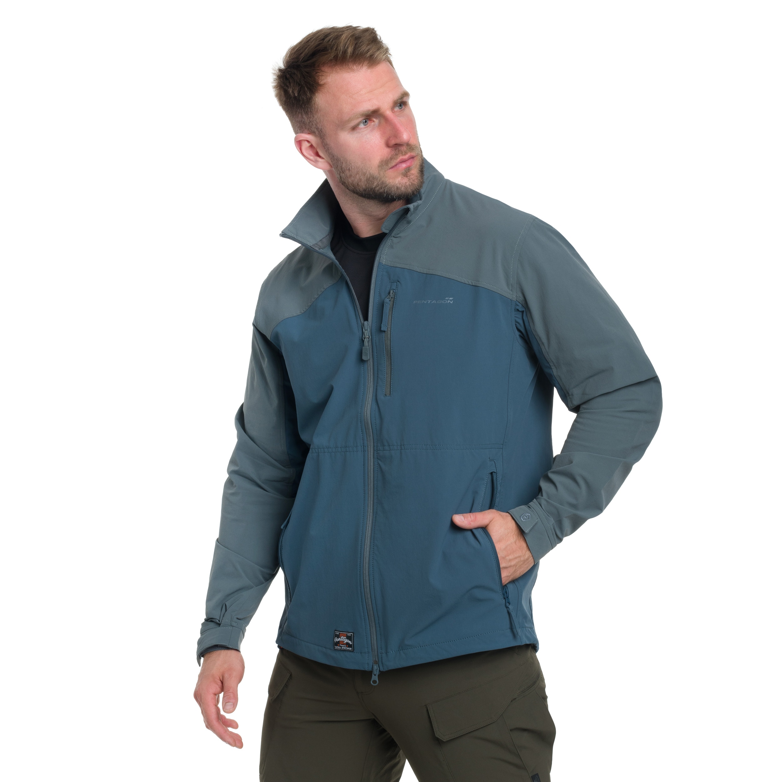 Pentagon Elite Light Softshell Jacket - Charcoal Blue