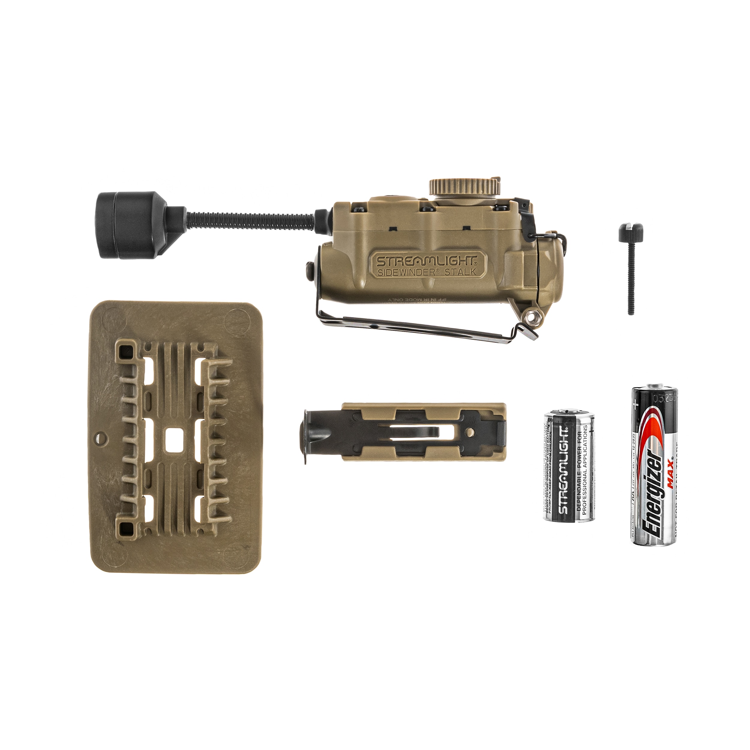 Streamlight Sidewinder Stalk Helmet Arc Rail Mount Flashlight Coyote - 76 lumens