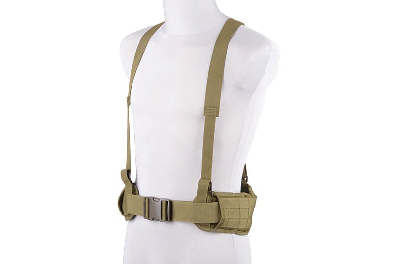 Belt with X Type Suspenders - Olive