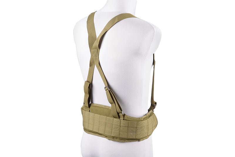 Belt with X Type Suspenders - Olive