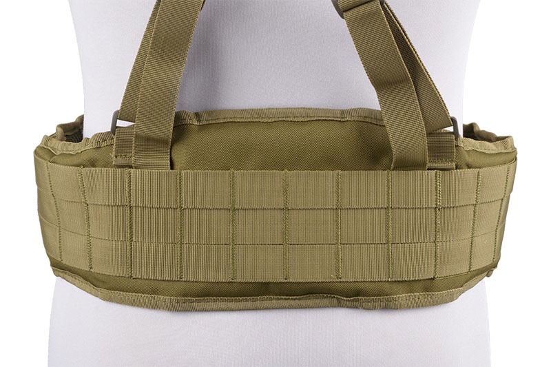 Belt with X Type Suspenders - Olive