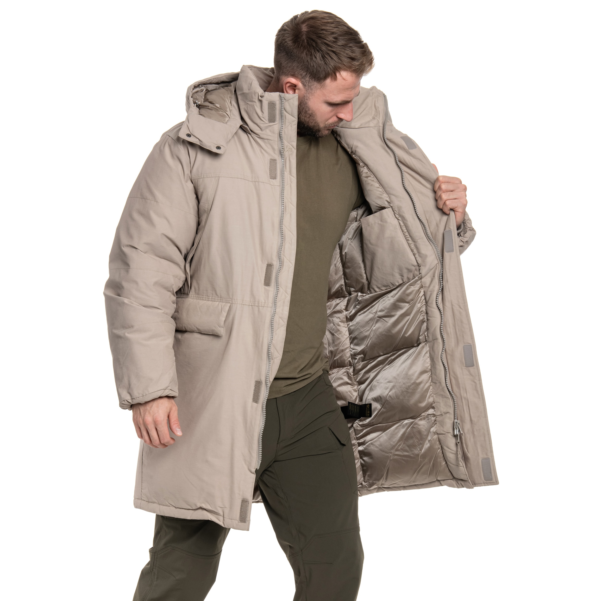 Alpha Industries Puffer Parka Jacket - Vintage Sand