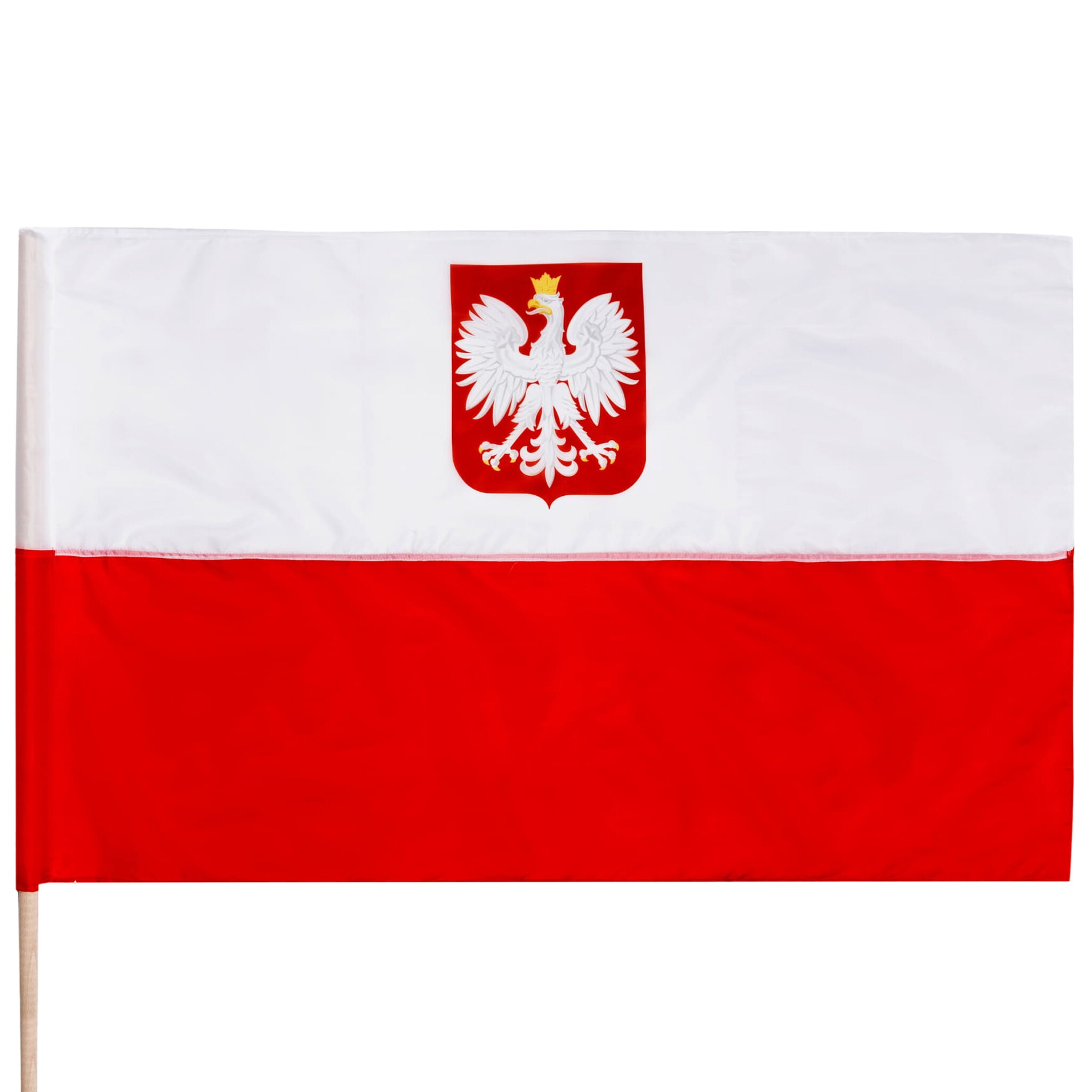 Flag of Poland with emblem - 112 x 70 cm