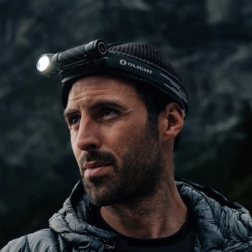 Olight Perun 3 Head and Angle Flashlight with headband Black - 3000 lumens