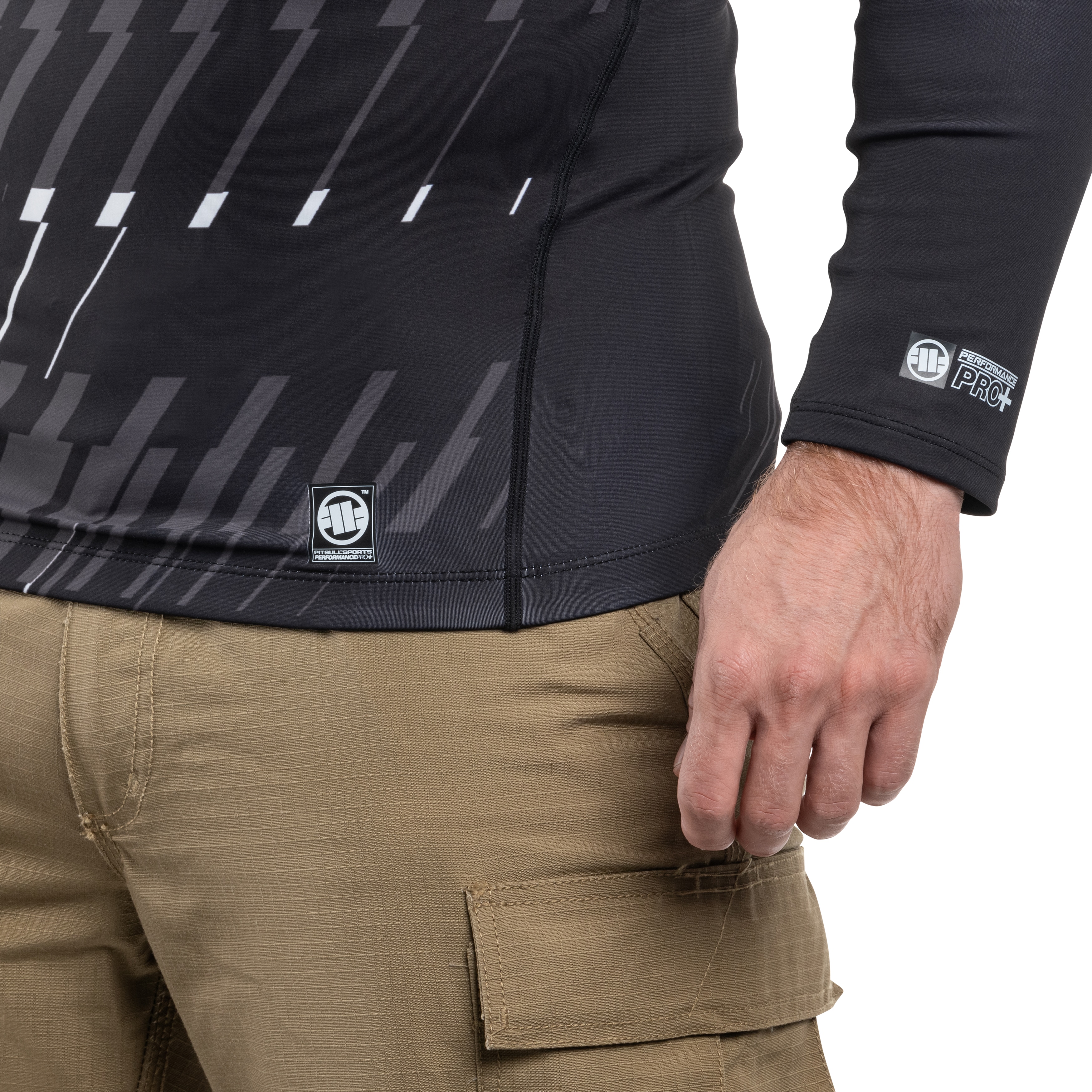 Pitbull LongSleeve Rashguard Street Dog Thermoactive Shirt - Black