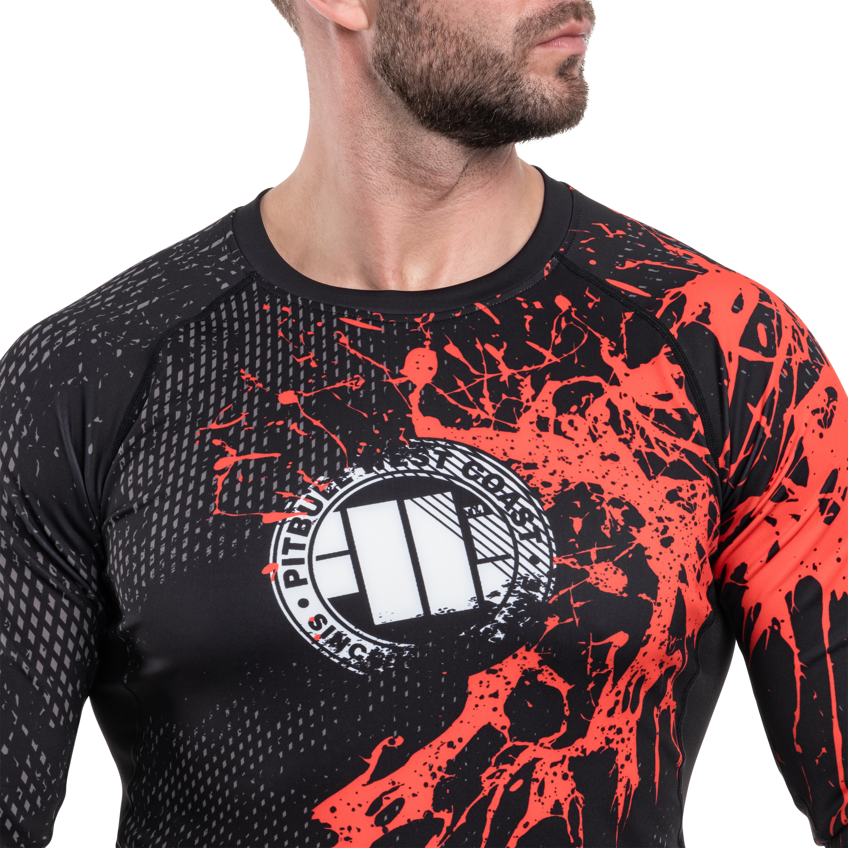 Pitbull LongSleeve Rashguard Blood Dog II Thermoreactive Shirt - Black