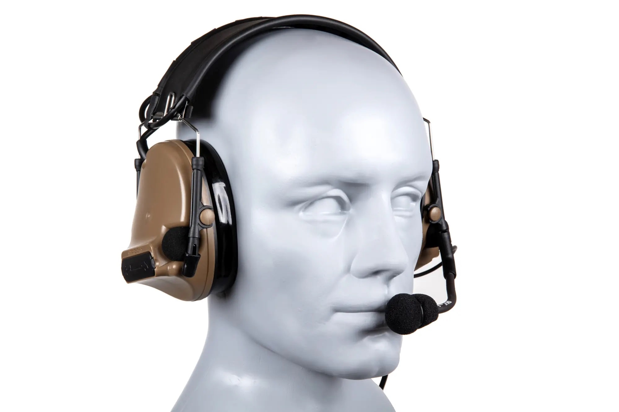 Tac-Sky Comtac III Active Hearing Protectors Headset with Silicone Earmuffs - Flat Dark Earth