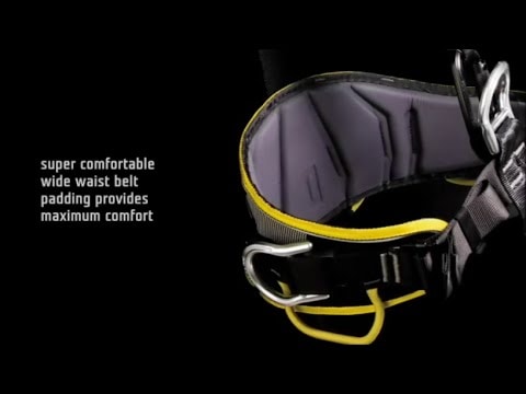 Singing Rock Profi Worker 3D Speed harness for working at height - Black/Yellow