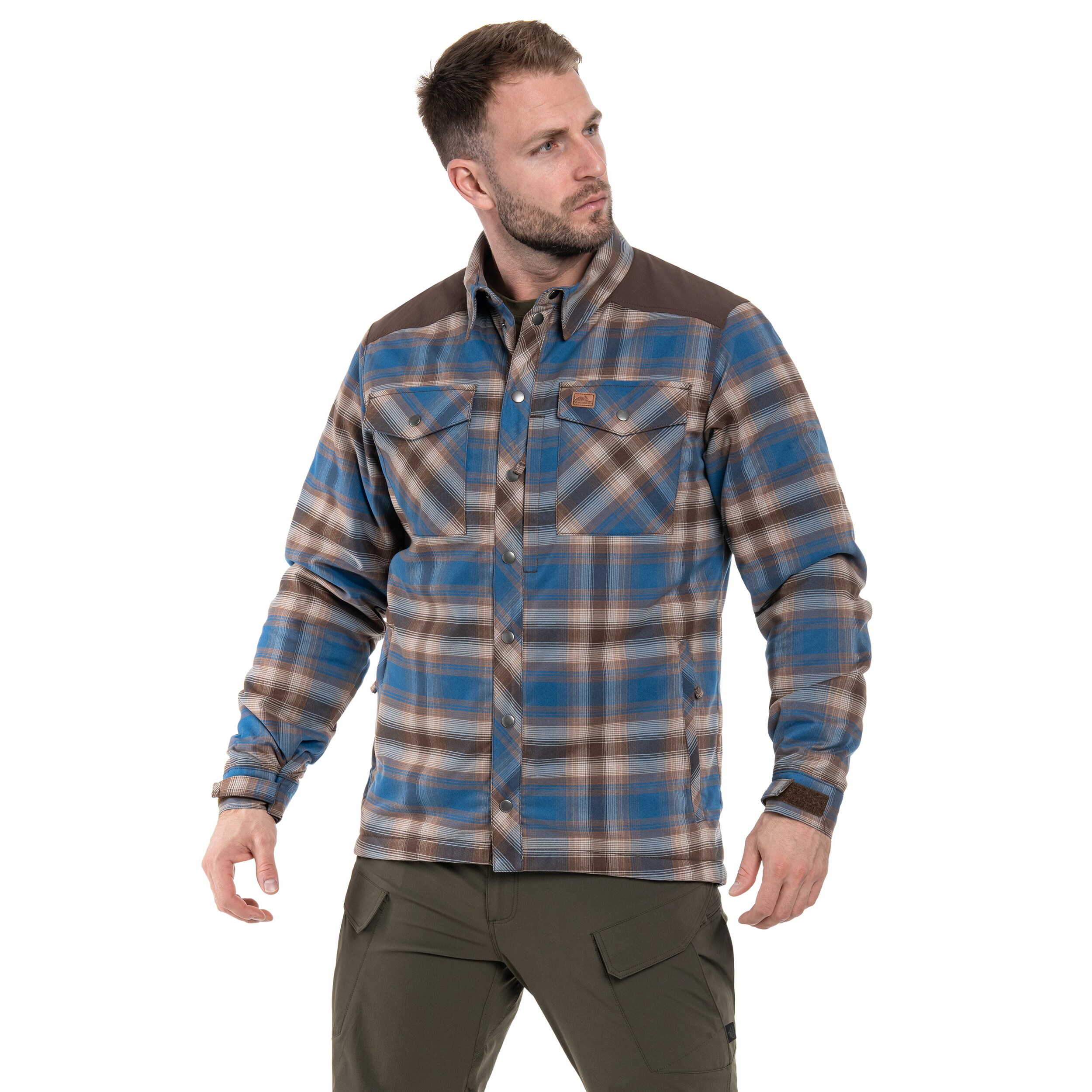Helikon-Tex Winter Warden Long Sleeve Shirt - Forest Blue Plaid