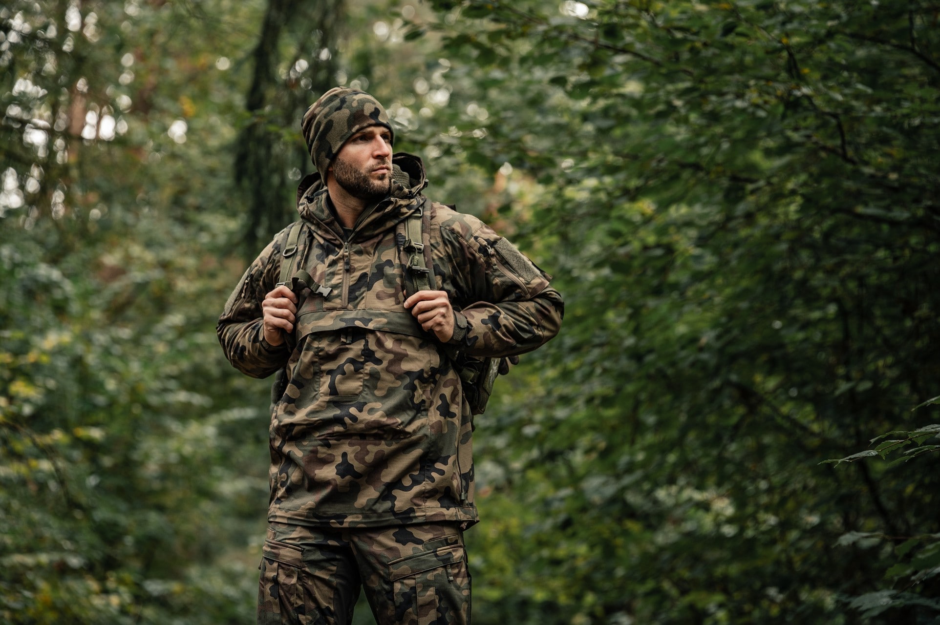 Helikon-Tex Anorak Tracer PolyCotton Stretch Rip-Stop Jacket - wz.93 Pantera PL Woodland