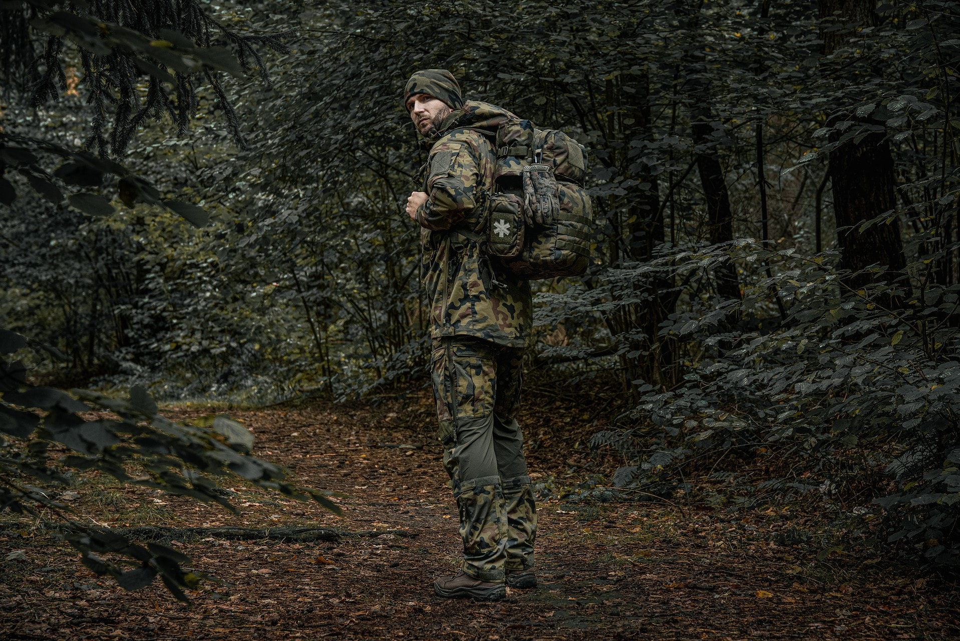 Helikon Anorak Tracer PolyCotton Stretch Rip-Stop Jacket - wz.93 Pantera PL Woodland