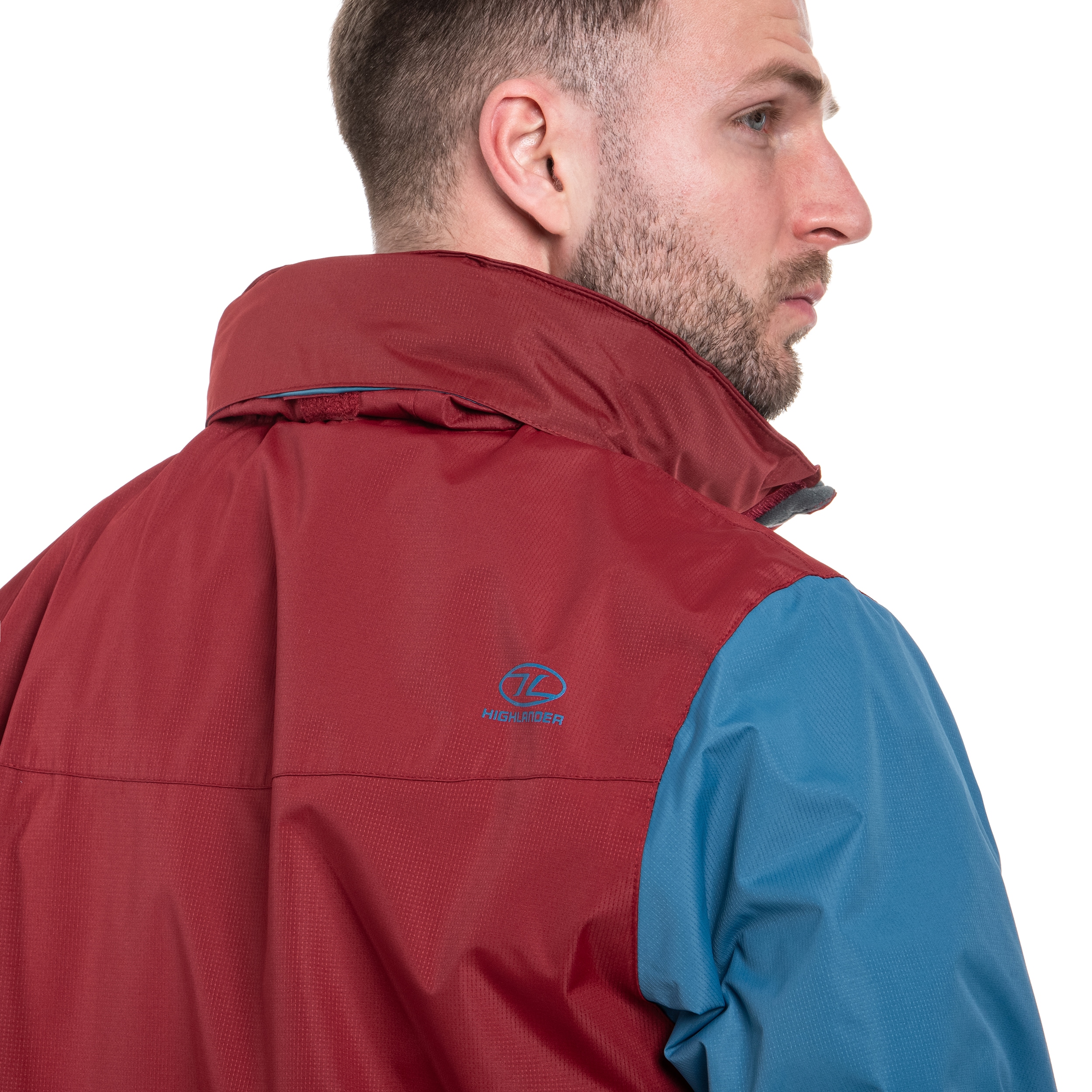 Highlander Outdoor Kerrera Jacket - Petrol / Burgundy