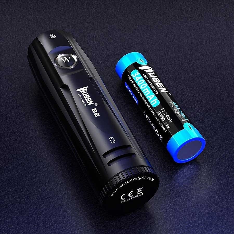 Wuben B2 Black Front Bike Light - 1300 lumens