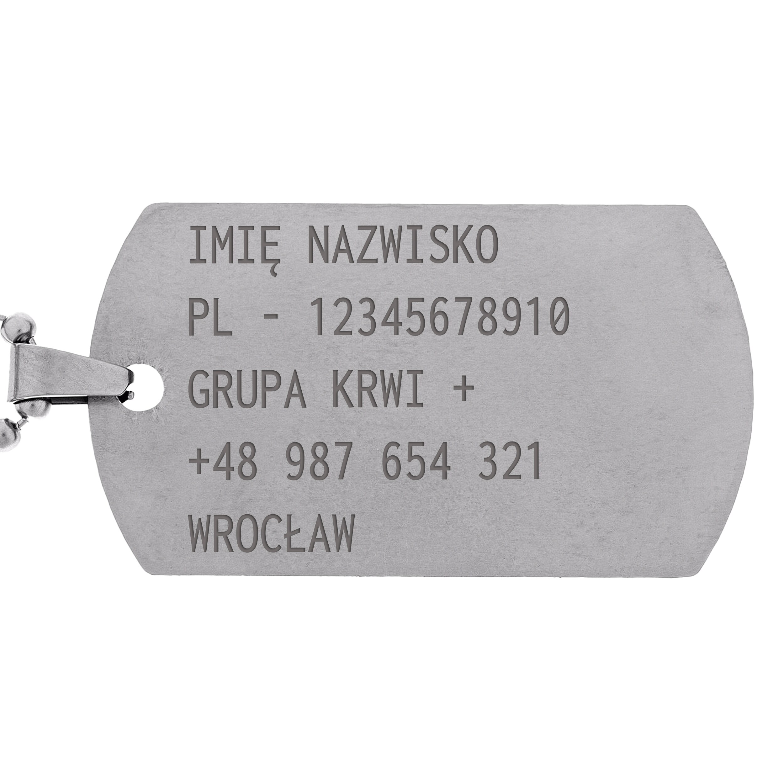 Piran stainless steel dog tag - Raw