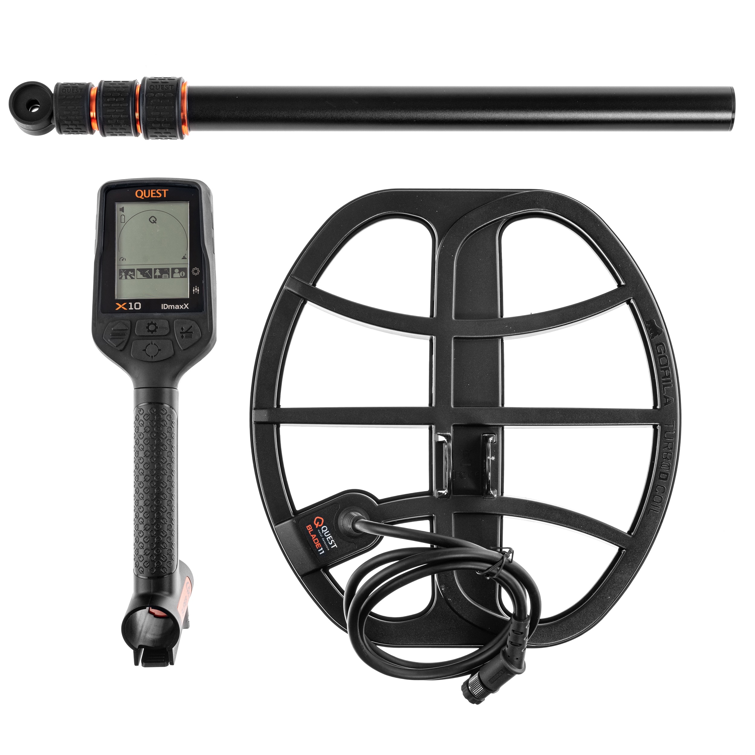 Quest X10 IDMaxX Metal Detector + Wireless Headphones