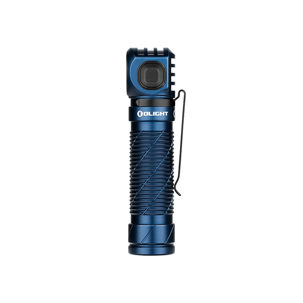 Olight Perun 3 Head and Angled Flashlight Midnight Blue with headband - 3000 lumens