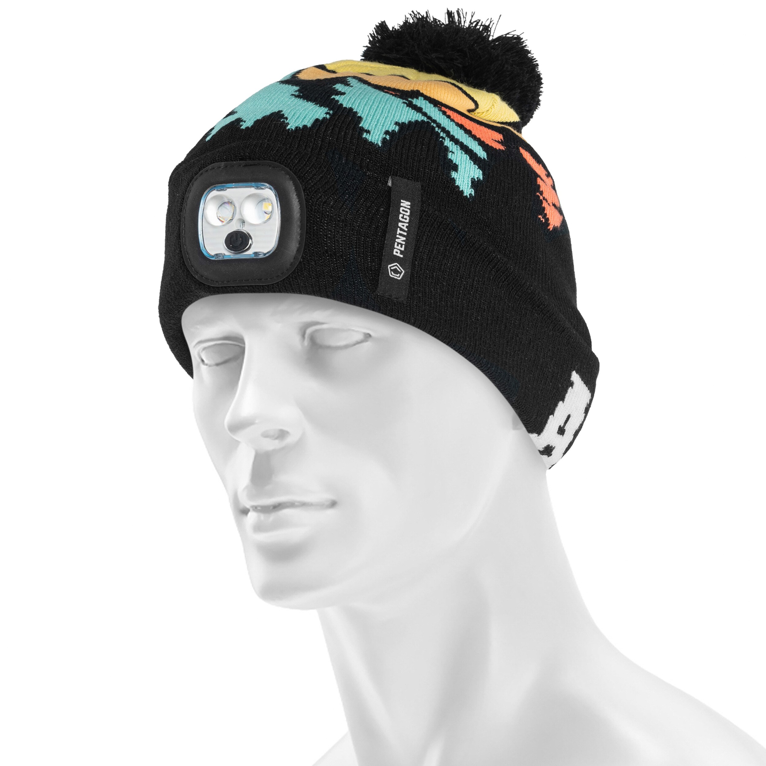 Pentagon Sanctuary Knit Beanie with Flashlight - Multicolor
