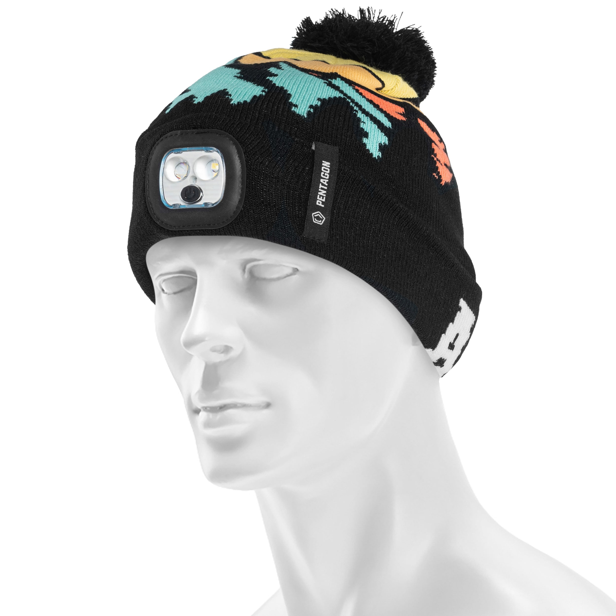 Pentagon Sanctuary Knit Beanie with Flashlight - Multicolor