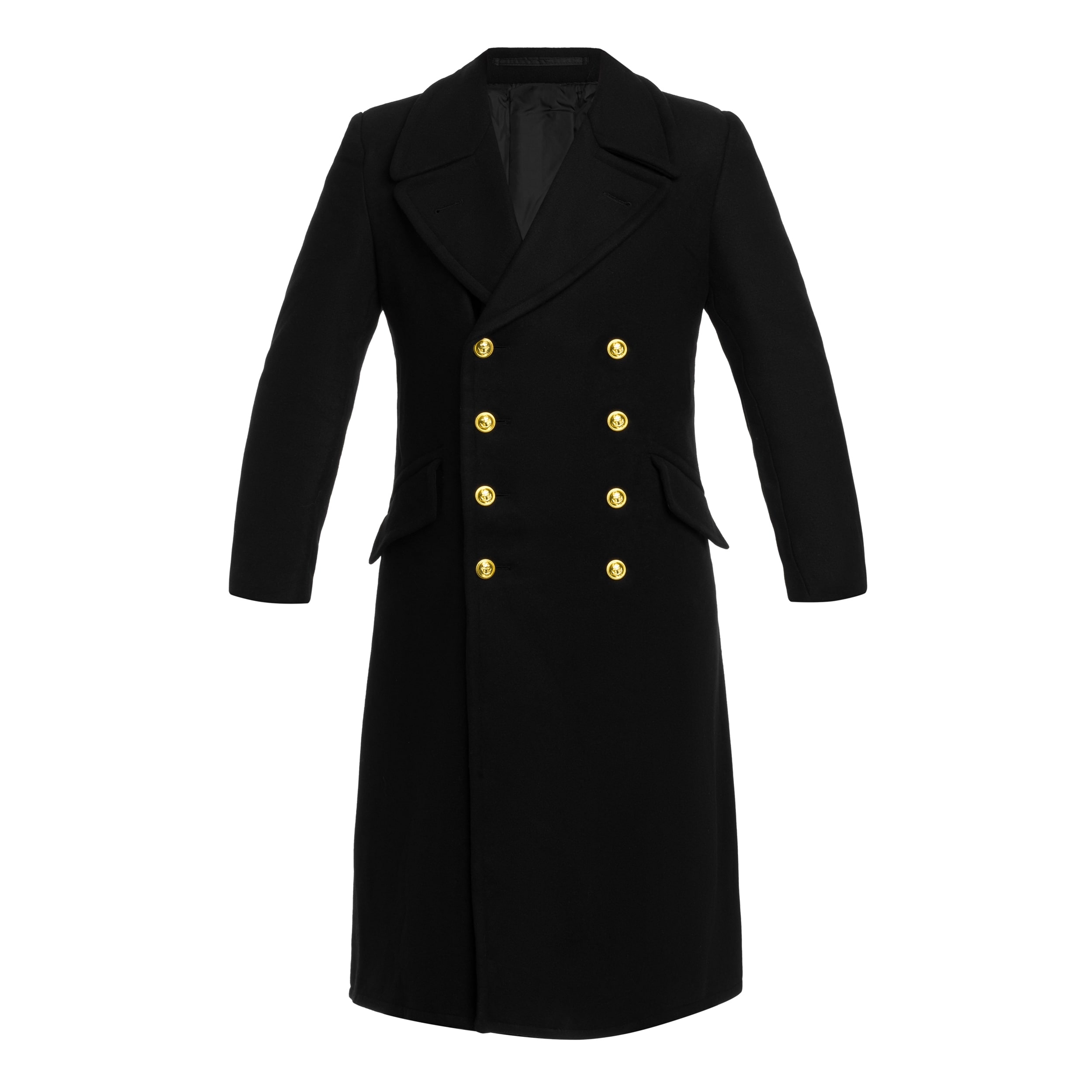 Mil-Tec German Navy Wool Coat - Black