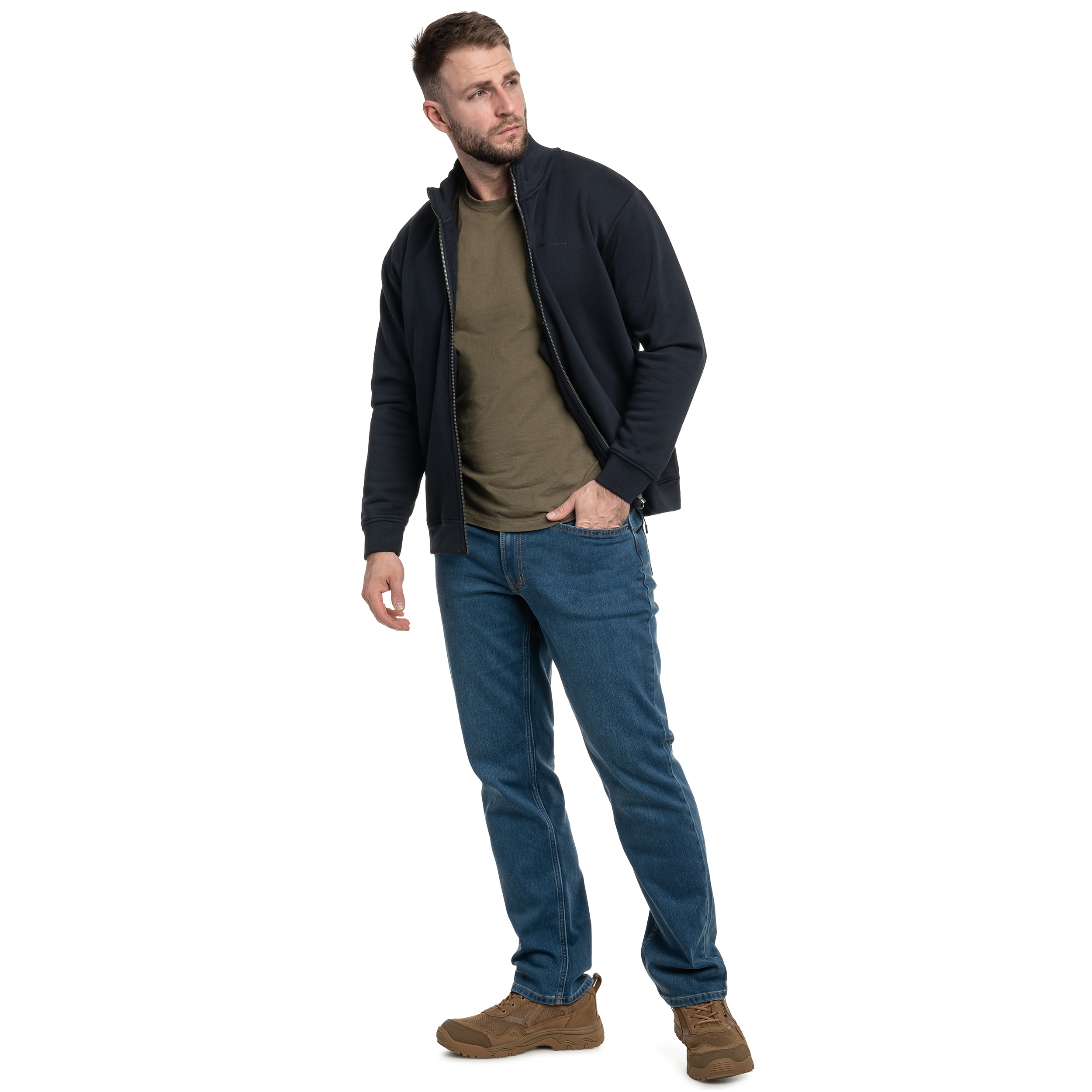 Pentagon Highneck Sweater - Midnight Blue