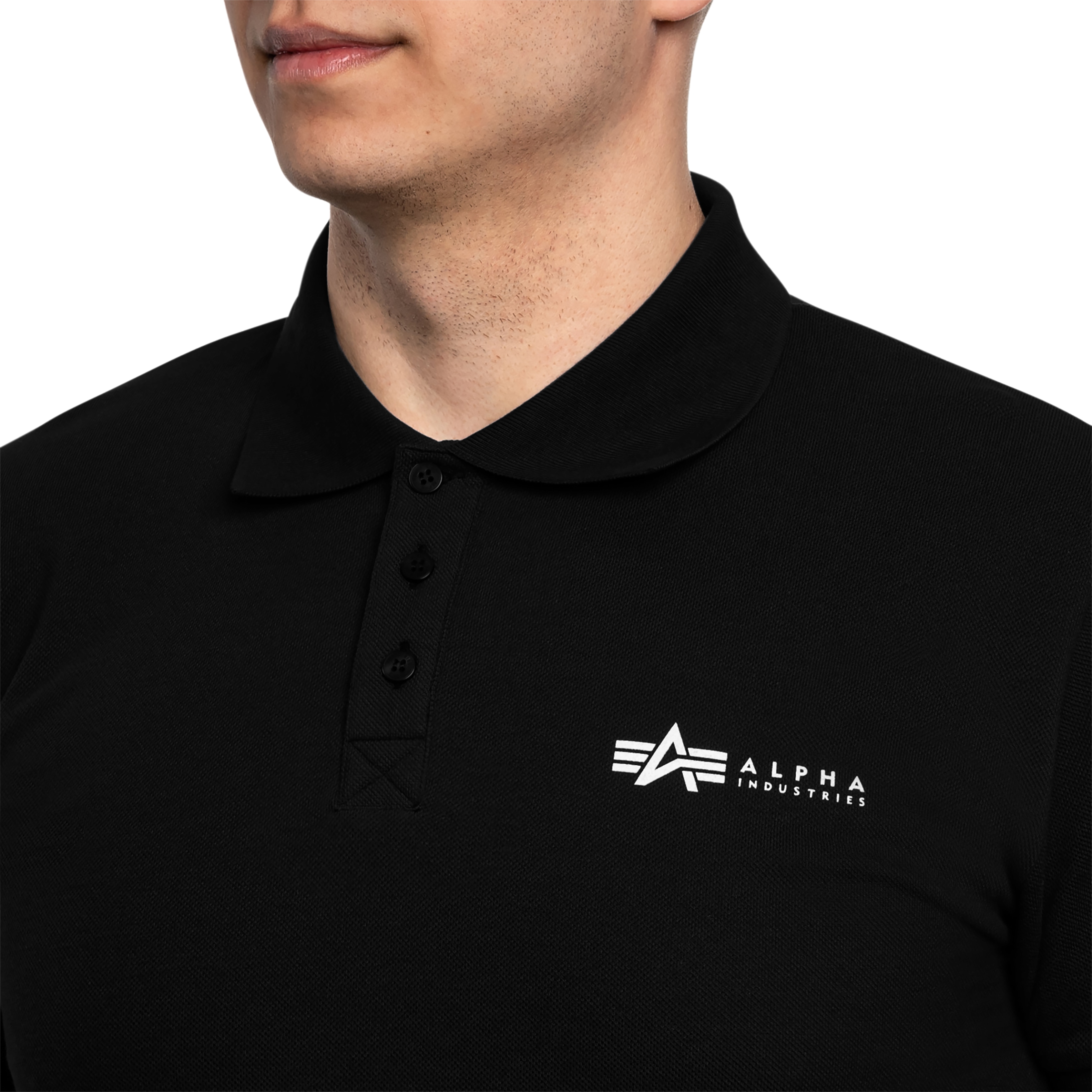 Alpha Industries Basic Small Logo Polo Shirt - Black
