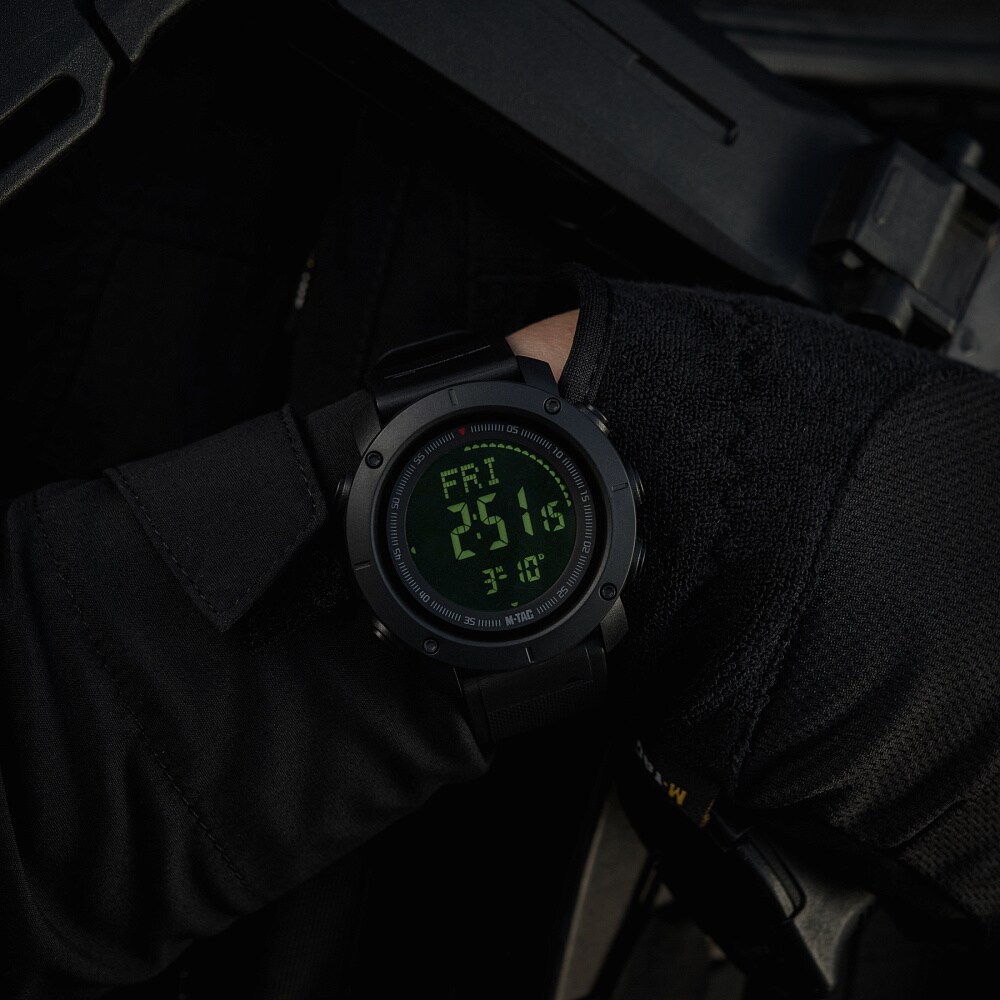 M-Tac Tactical Watch with Compass 2095 - Black