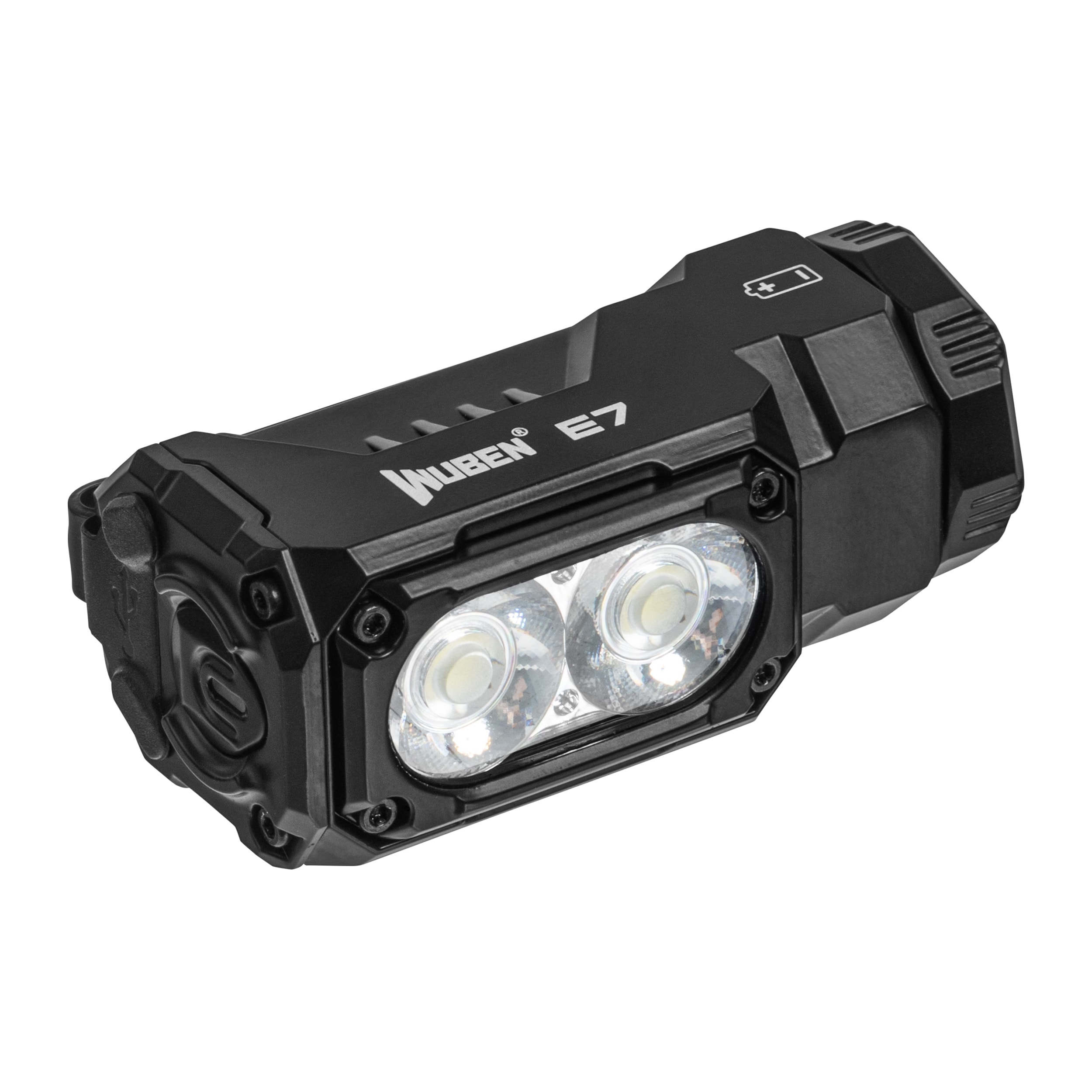 Wuben E7 6500K Black Flashlight - 1800 lumens
