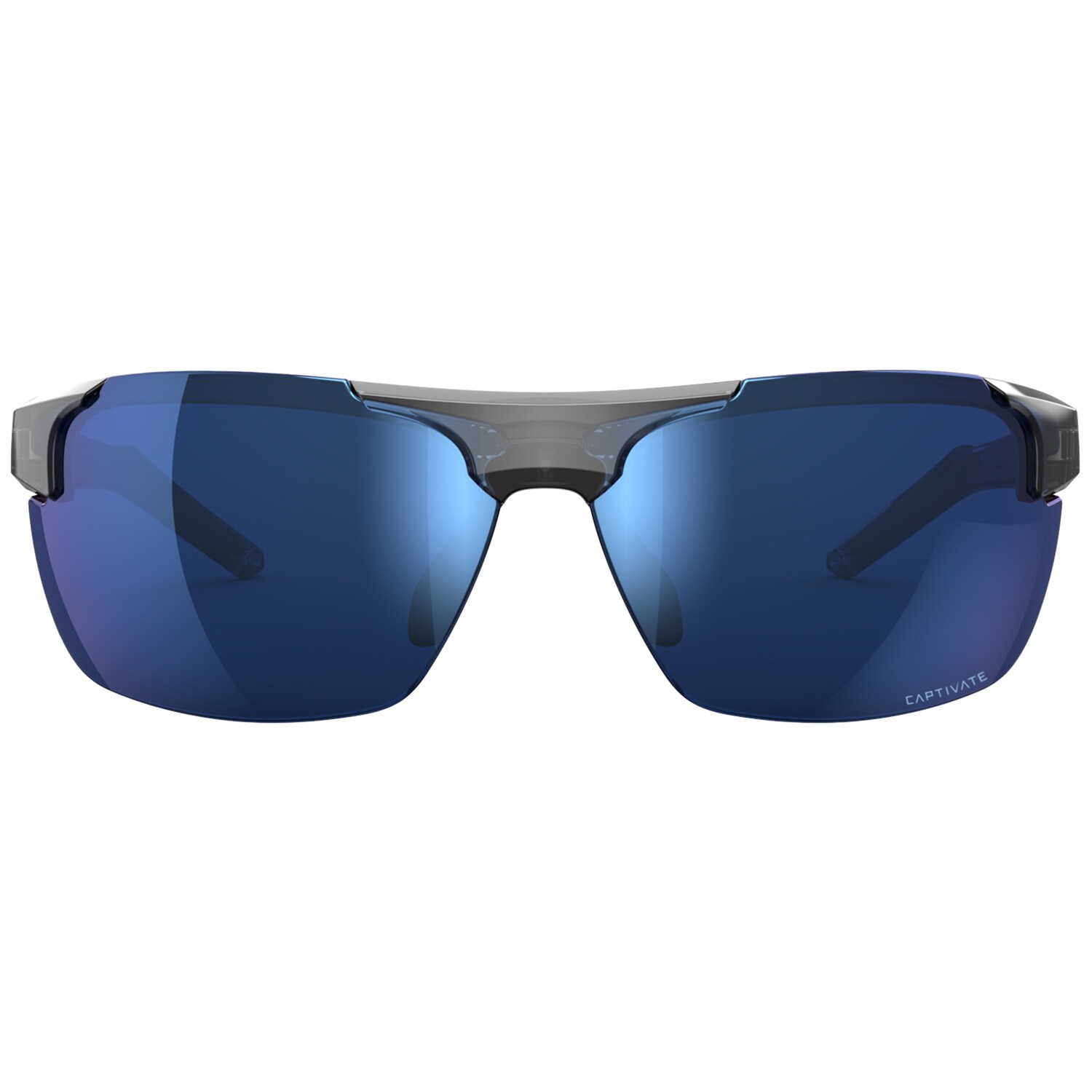 Wiley X Prime Tactical Glasses - Captivate Polarized Blue Mirror/Gloss Crystal Grey