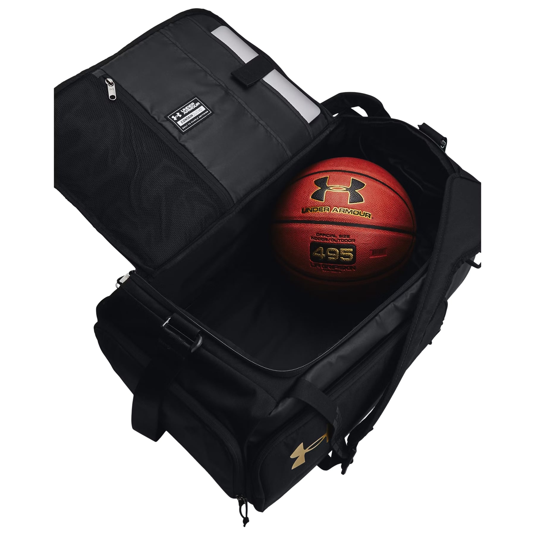 Under Armour Duo BP Duffle M Bag 50 l - Black / Metallic Gold