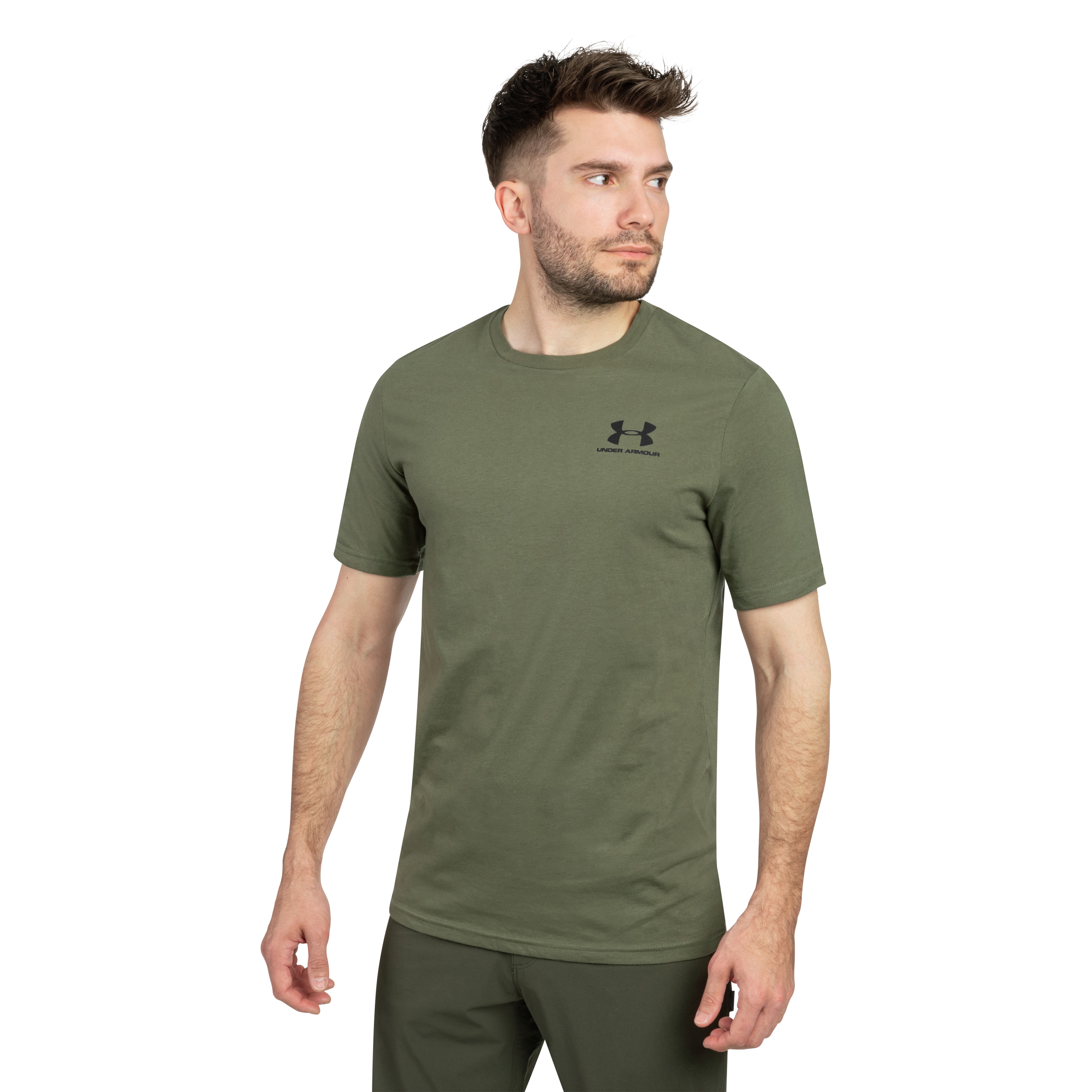 Under Armour Left Chest Logo T-Shirt - Marine OD Green/Black