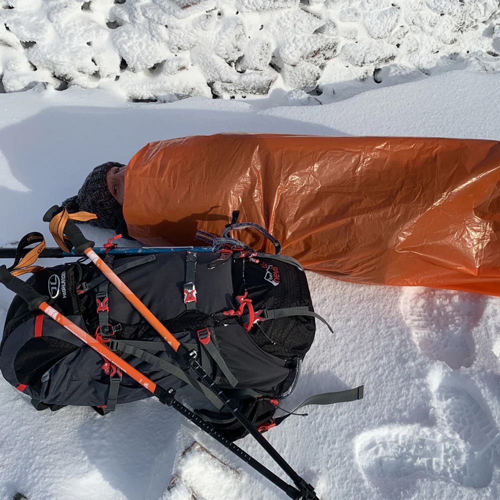 Highlander Emergency/Survival Bag Thermal Sleeping Bag - Orange