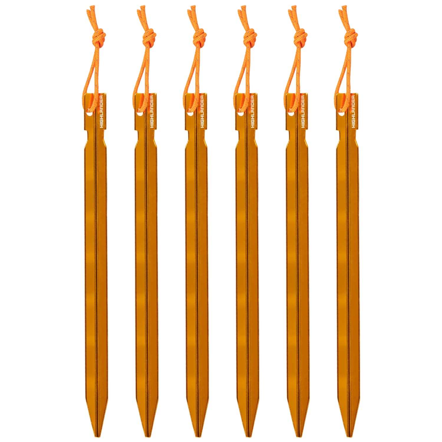 Highlander Outdoor Aluminum Pegs 18 cm - Orange