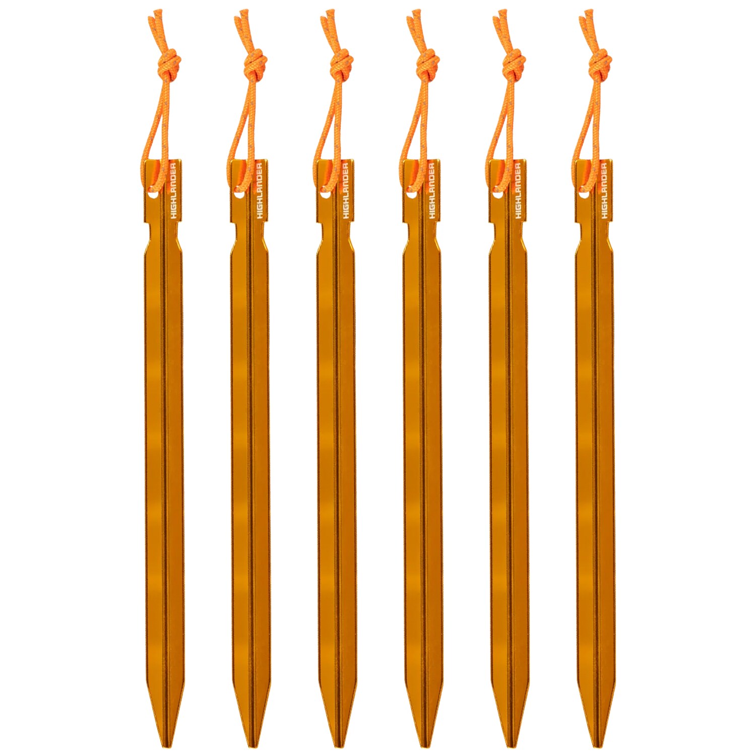 Highlander Outdoor Aluminum Pegs 18 cm - Orange