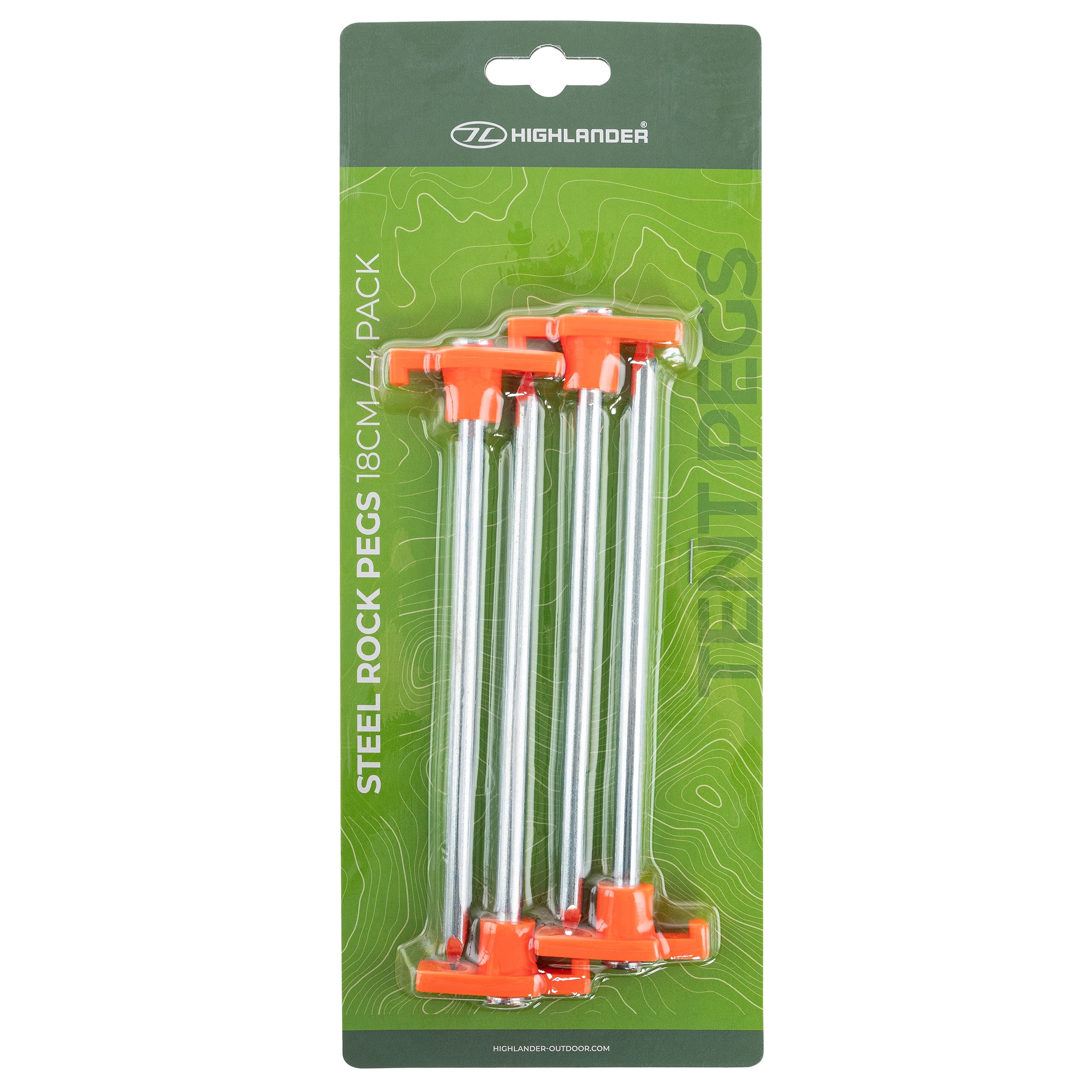 Highlander Outdoor Steel Tent Pegs 18 cm - 4 pcs.