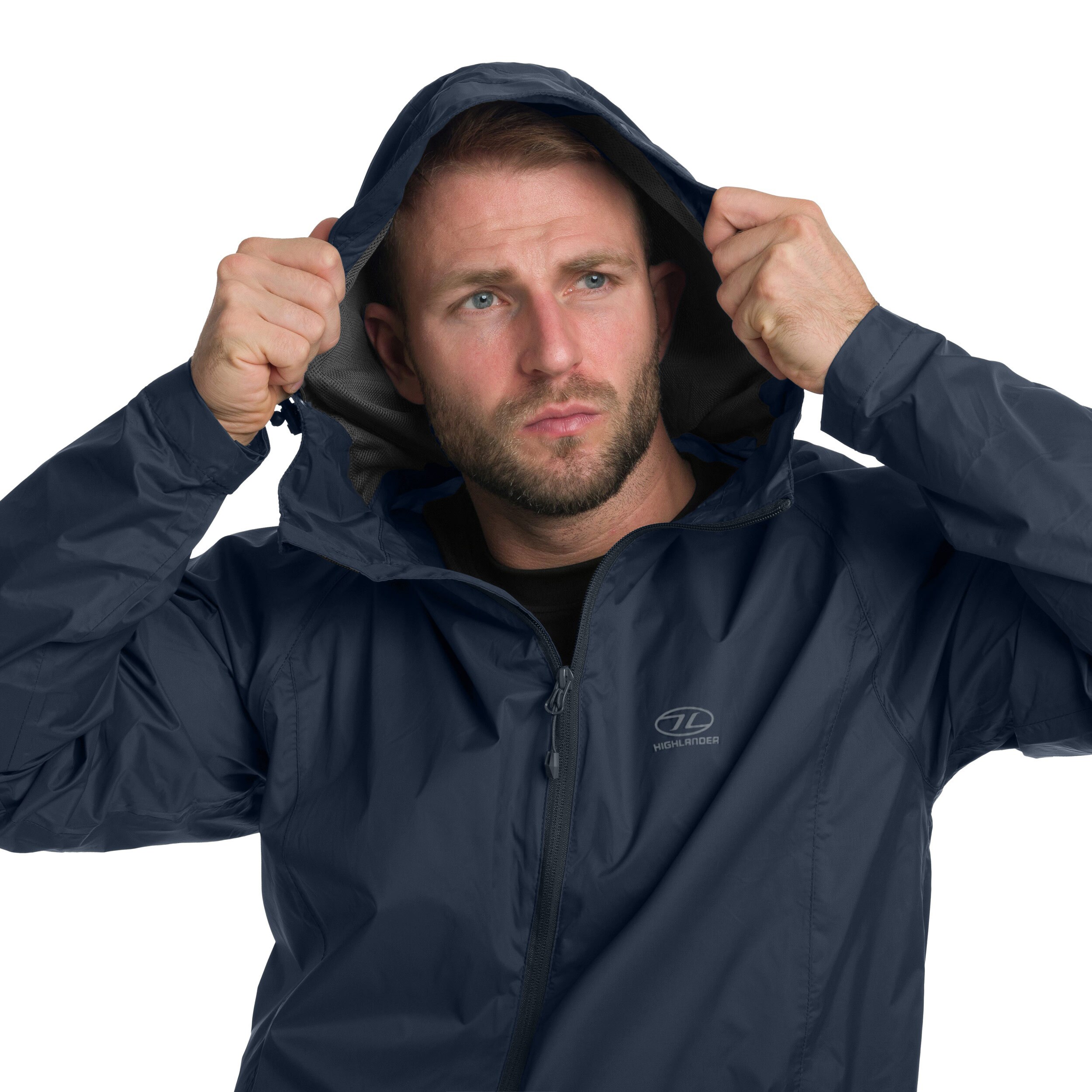 Highlander Outdoor Stow & Go Pack Away V2 Jacket - Navy Blue