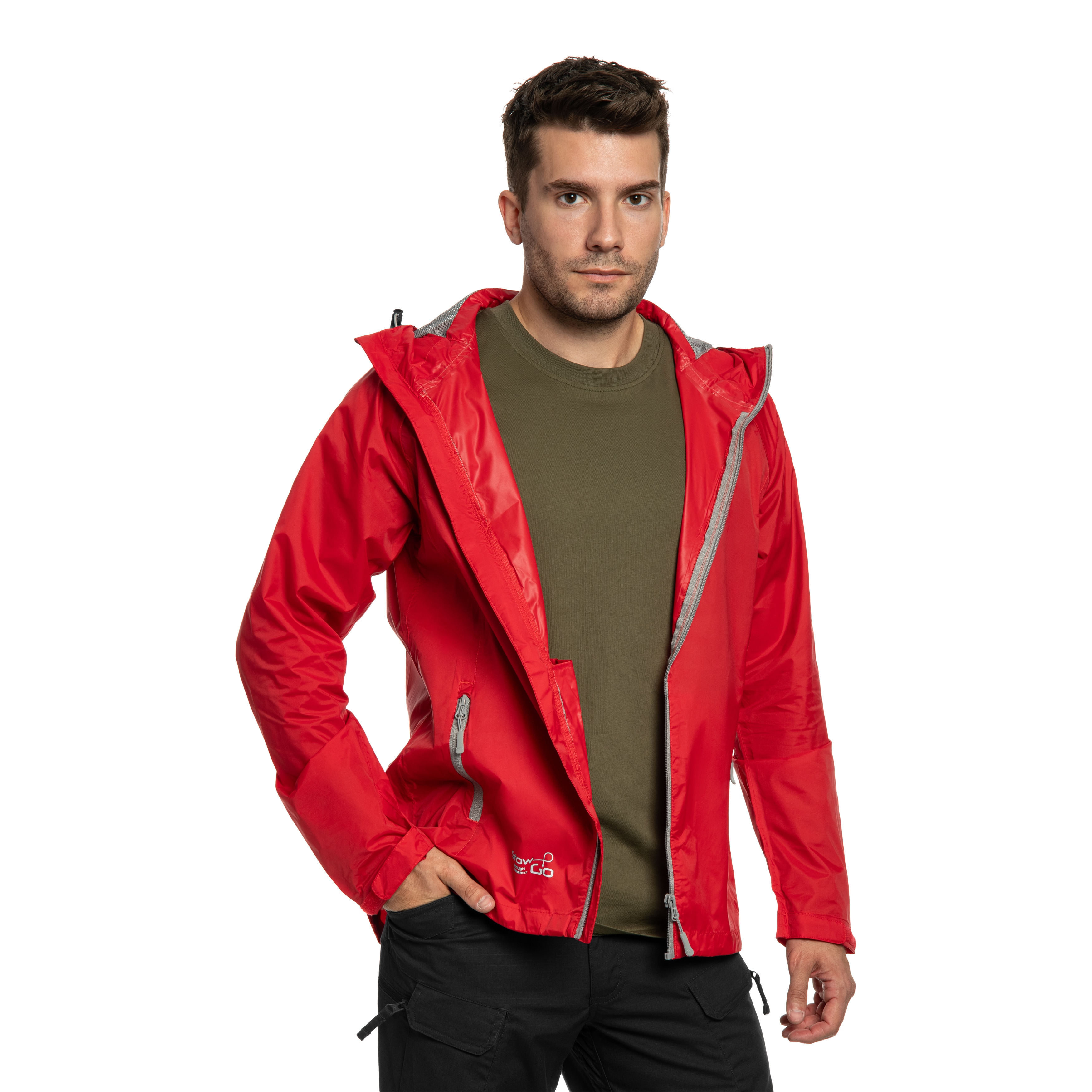 Highlander Outdoor Stow & Go Pack Away Jacket V1 - Red